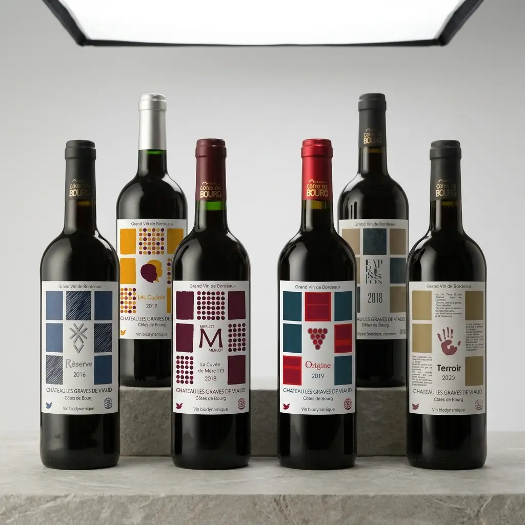 Chateau Les Graves de Viaud. organic wine, Tasting Box