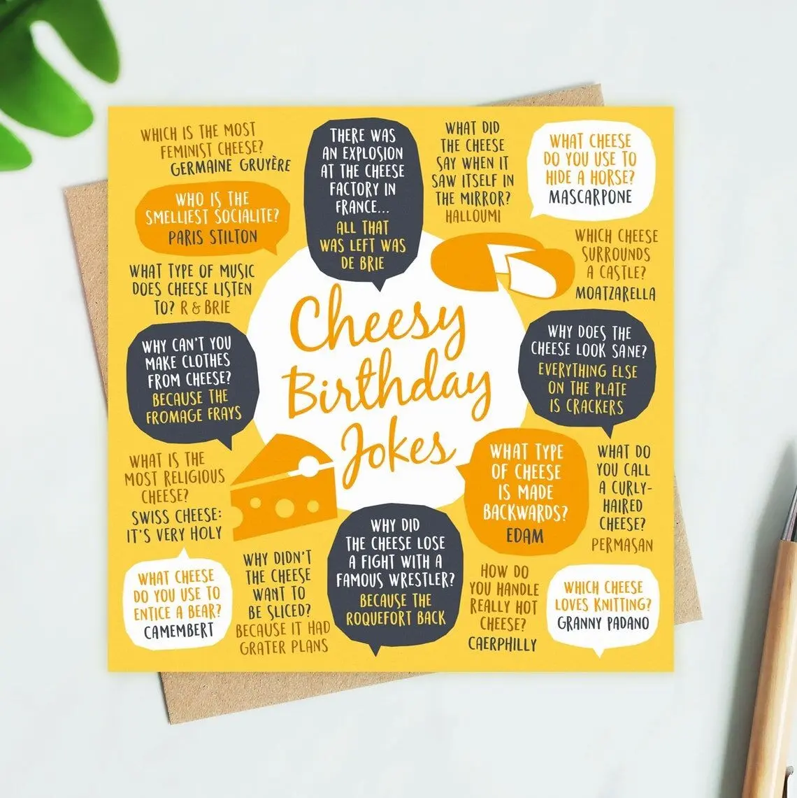 Cheesy Birthday Jokes Card