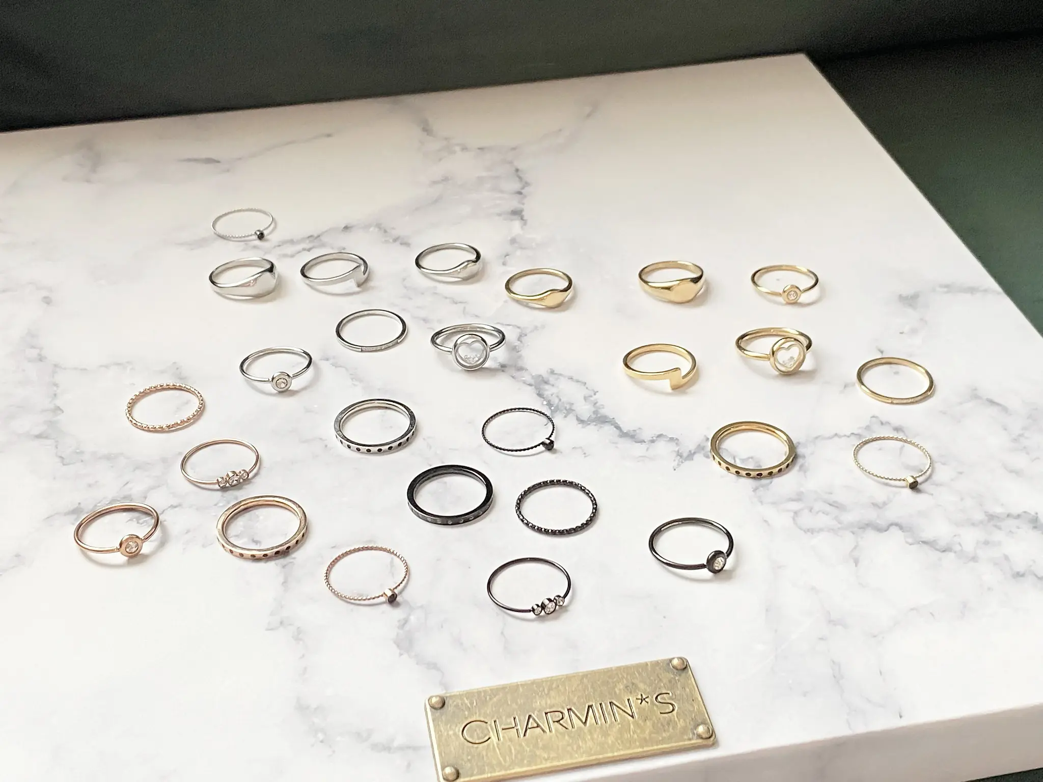 Bestsellers Gold & Steel Charmin's Rings package size 16-17-18-19
