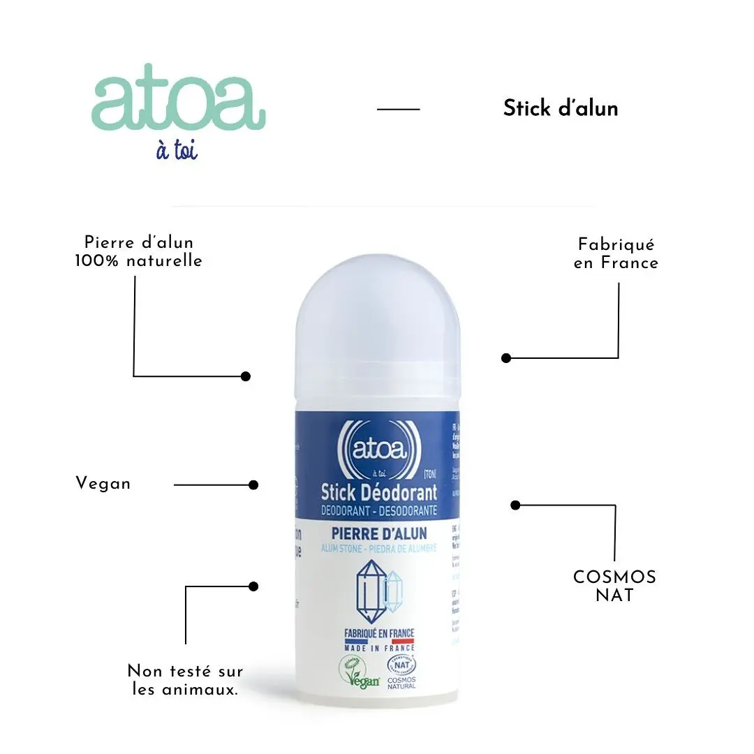Deodorant stick 100g - Pierre d'Alum - Made in France