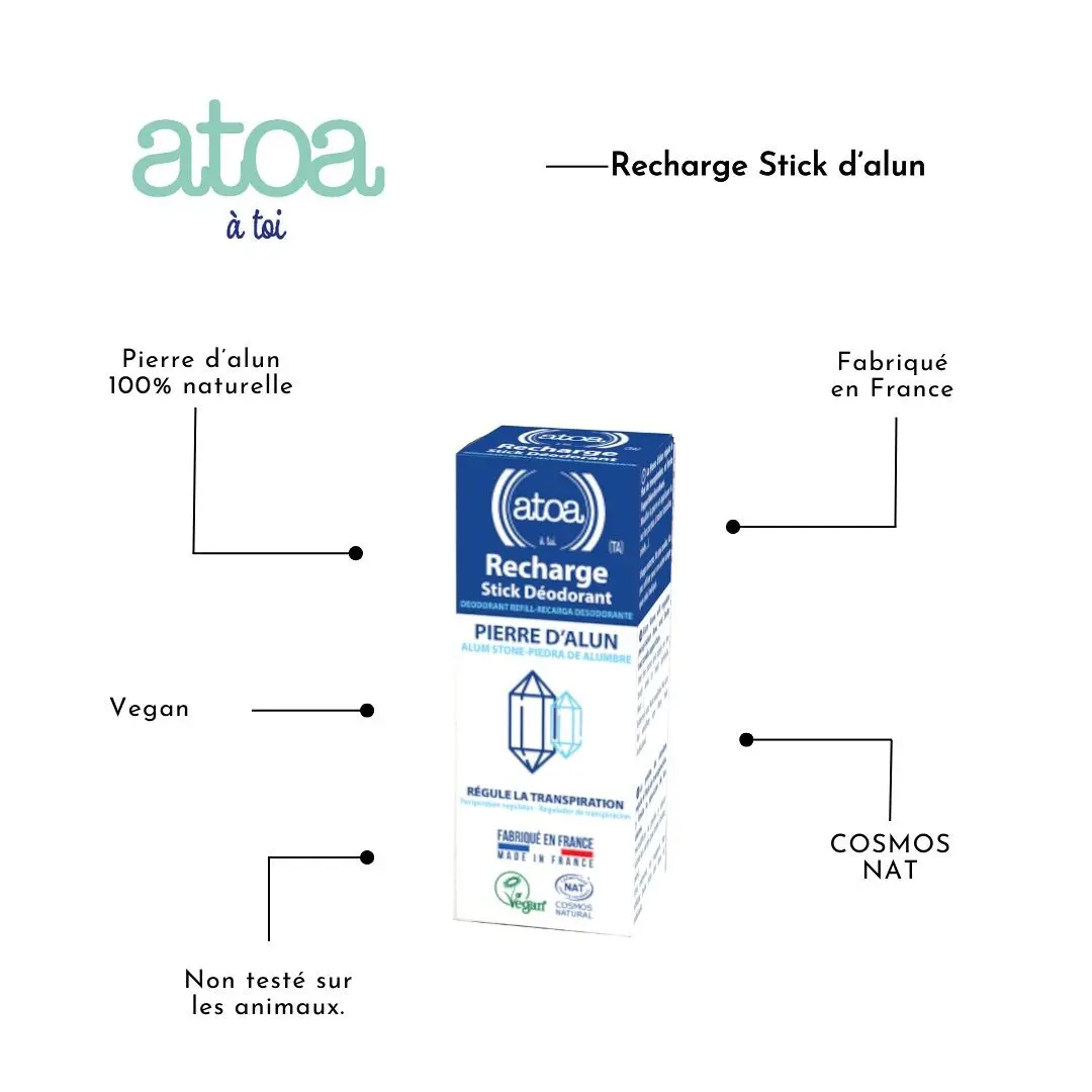 Deodorant stick 100g - Alum Stone - Refill