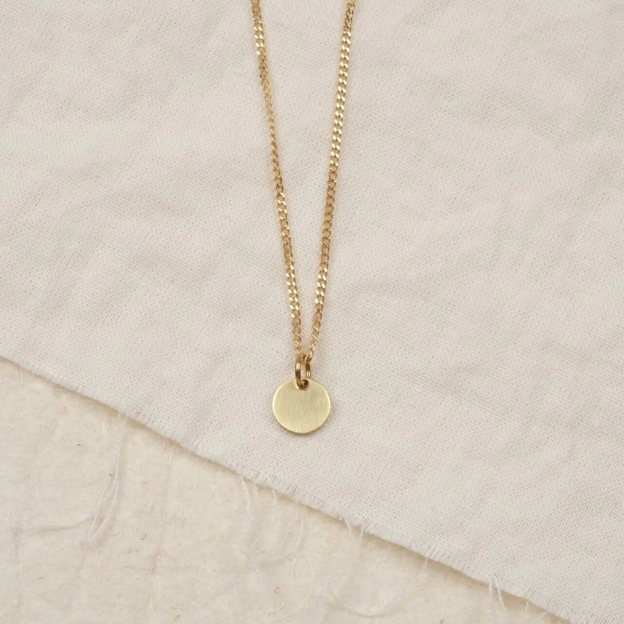 Halskette gold aus Messing - Dot