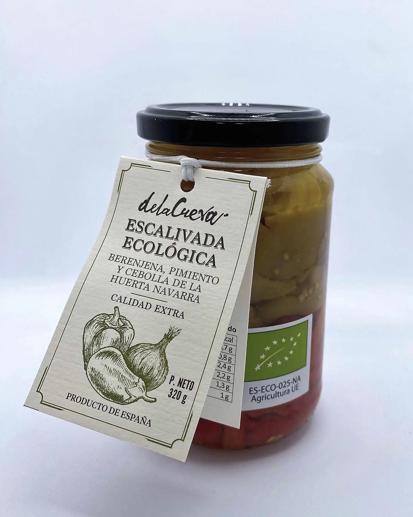 Ökologische Escalivada. DER HÖHLE. 320g Glas