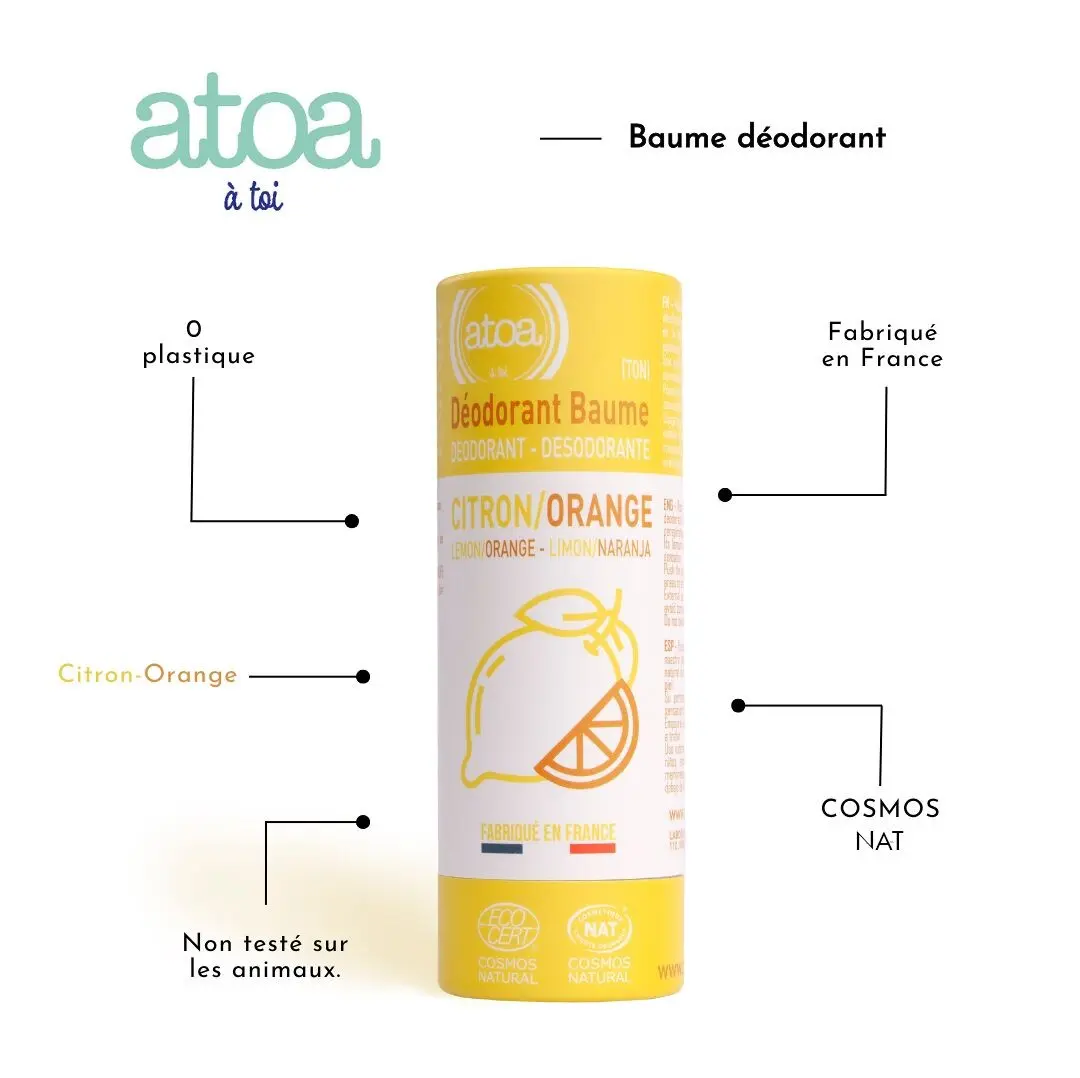 0 waste balm deodorant 100g - Citrus scent COSMOS NATURAL