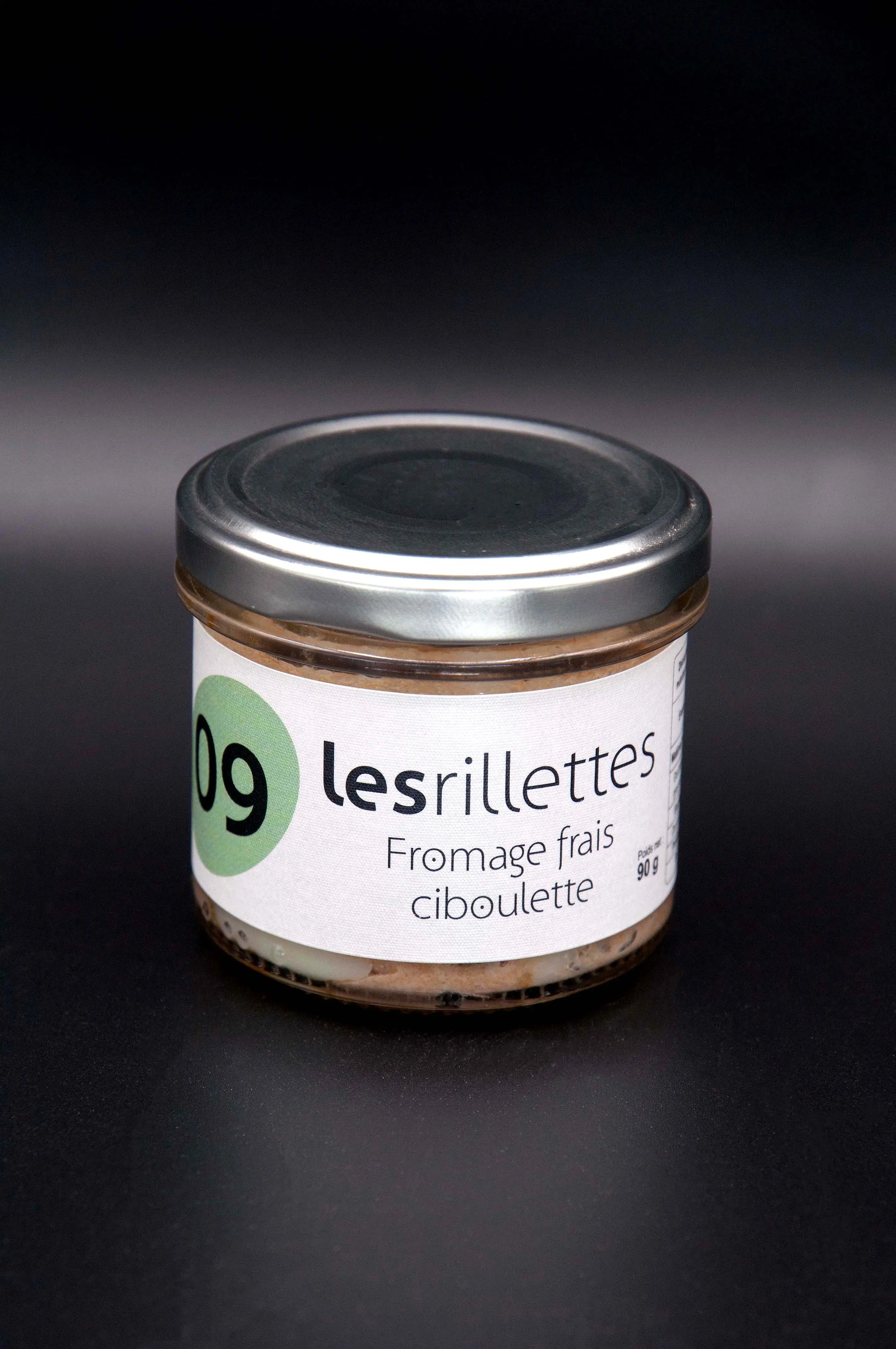 Rillettes de cerdo, QUESO FRESCO, CEBOLLETTE