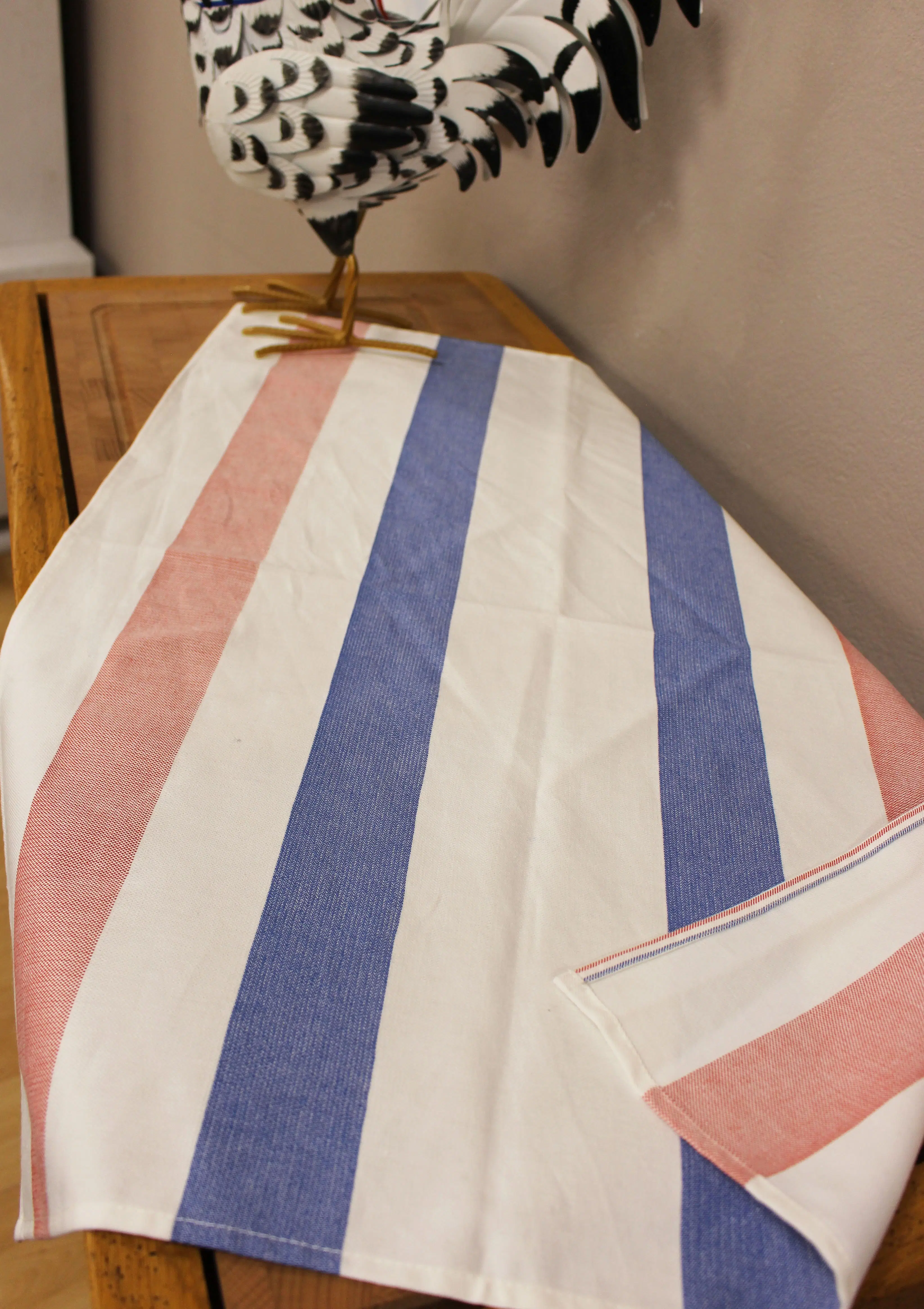 BOUILLABAISSE tea towel - Blue, white, red - 100% cotton