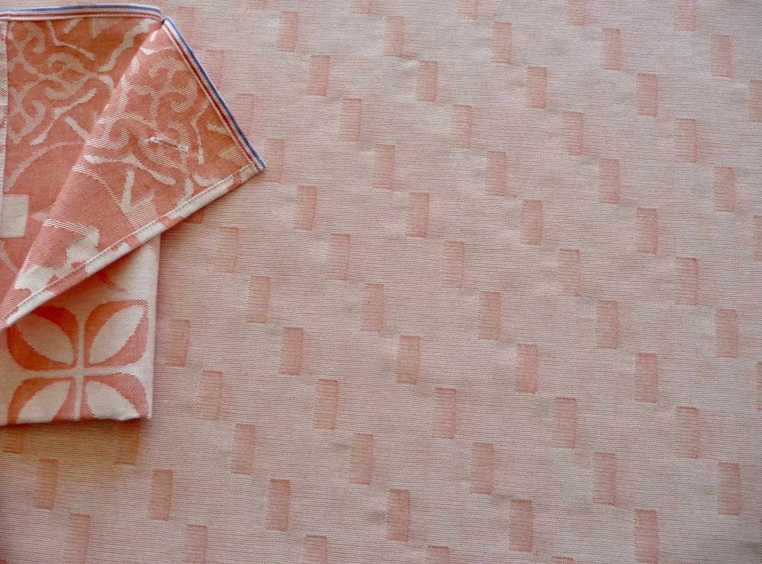 Torchon MILLE-FEUILLES - COULEUR - 100% coton