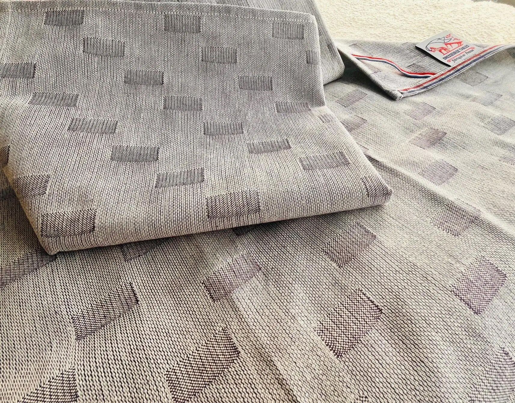 Torchon MILLE-FEUILLES - COULEUR - 100% coton