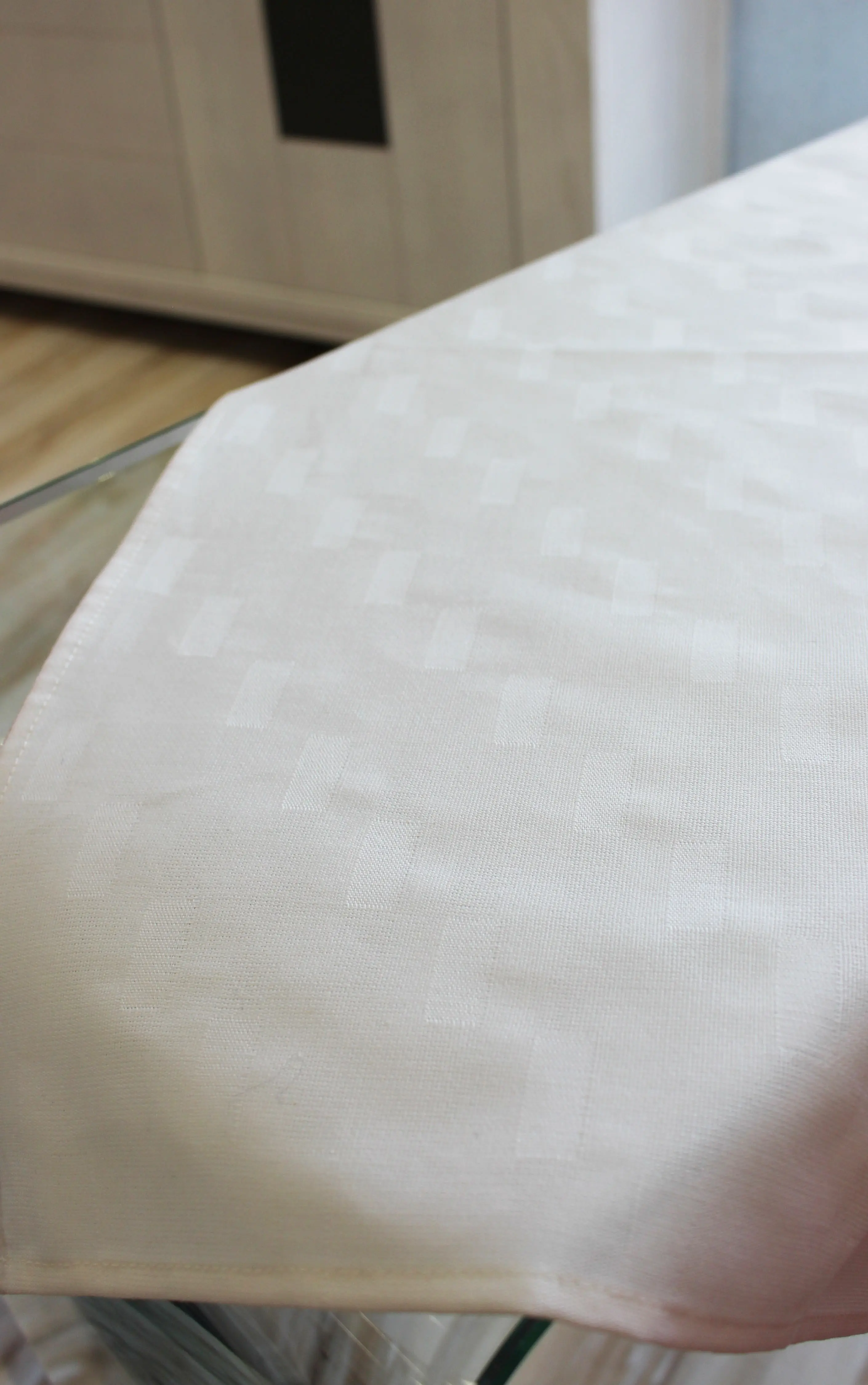 MILLE-FEUILLES tea towel - WHITE - 100% cotton