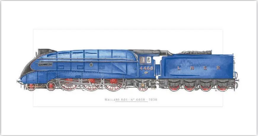 Biglietto d'auguri Da Vinci - Treno