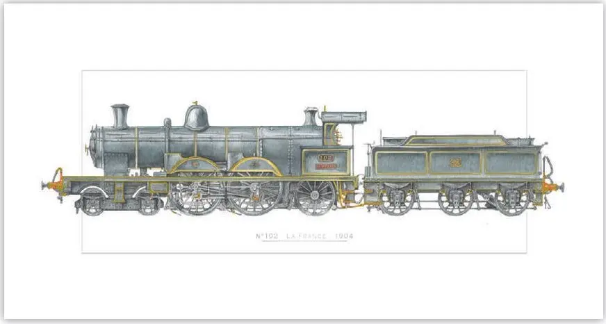 Biglietto d'auguri Da Vinci - Treno