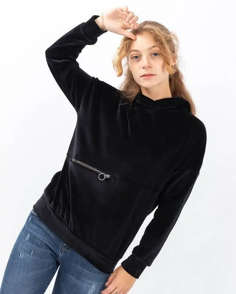 Hoodie Side Black