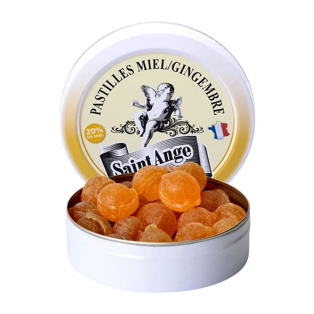 Saint Ange | Bonbons Artisanaux | Saveur Miel Gingembre | Boîte 50 g