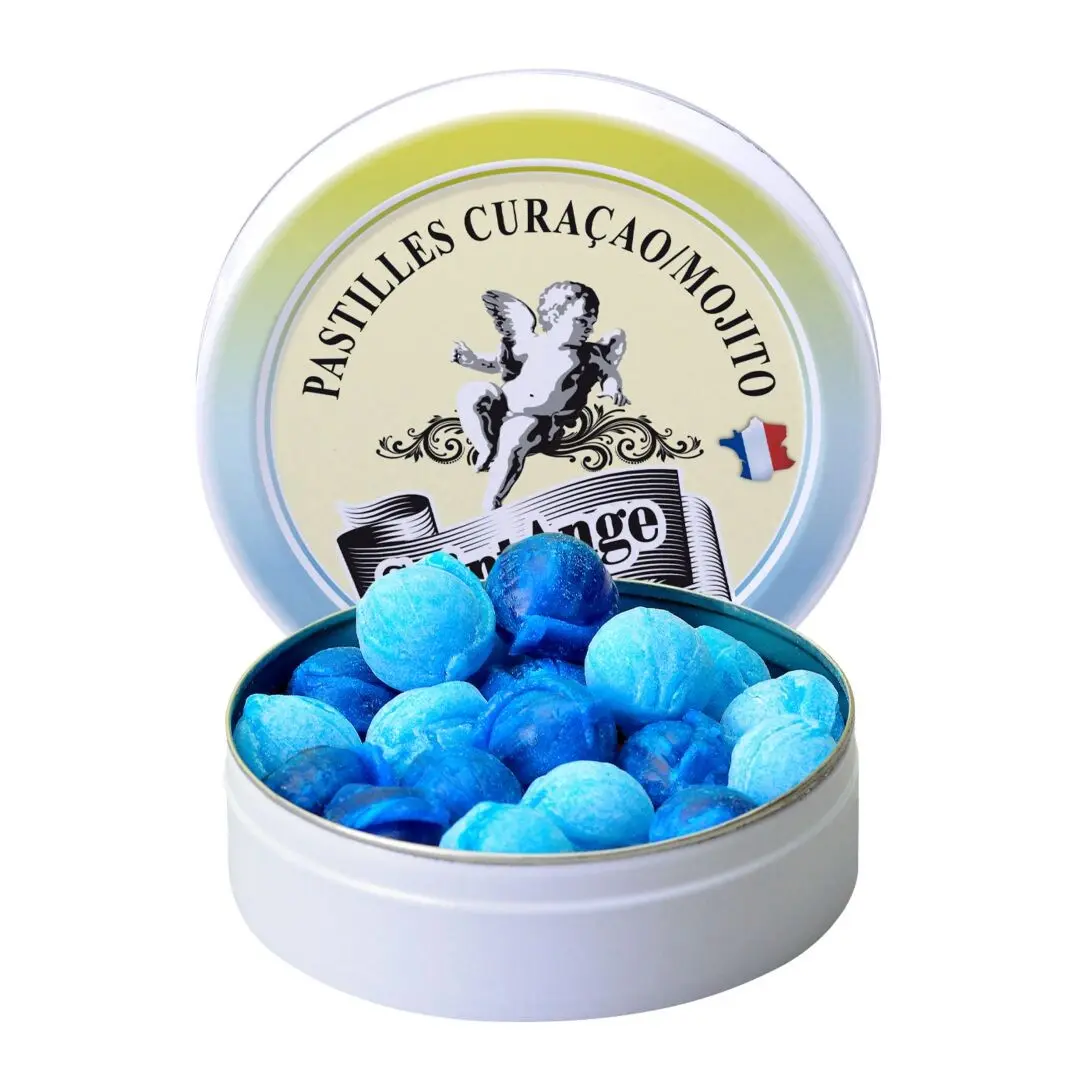 Saint Ange | Bonbons Artisanaux | Saveur Cocktail Curaçao Mojito | Boîte 50 g