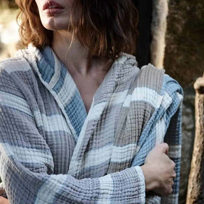 Peignoir Quatro (beige-bleu) - 1 (S / M)