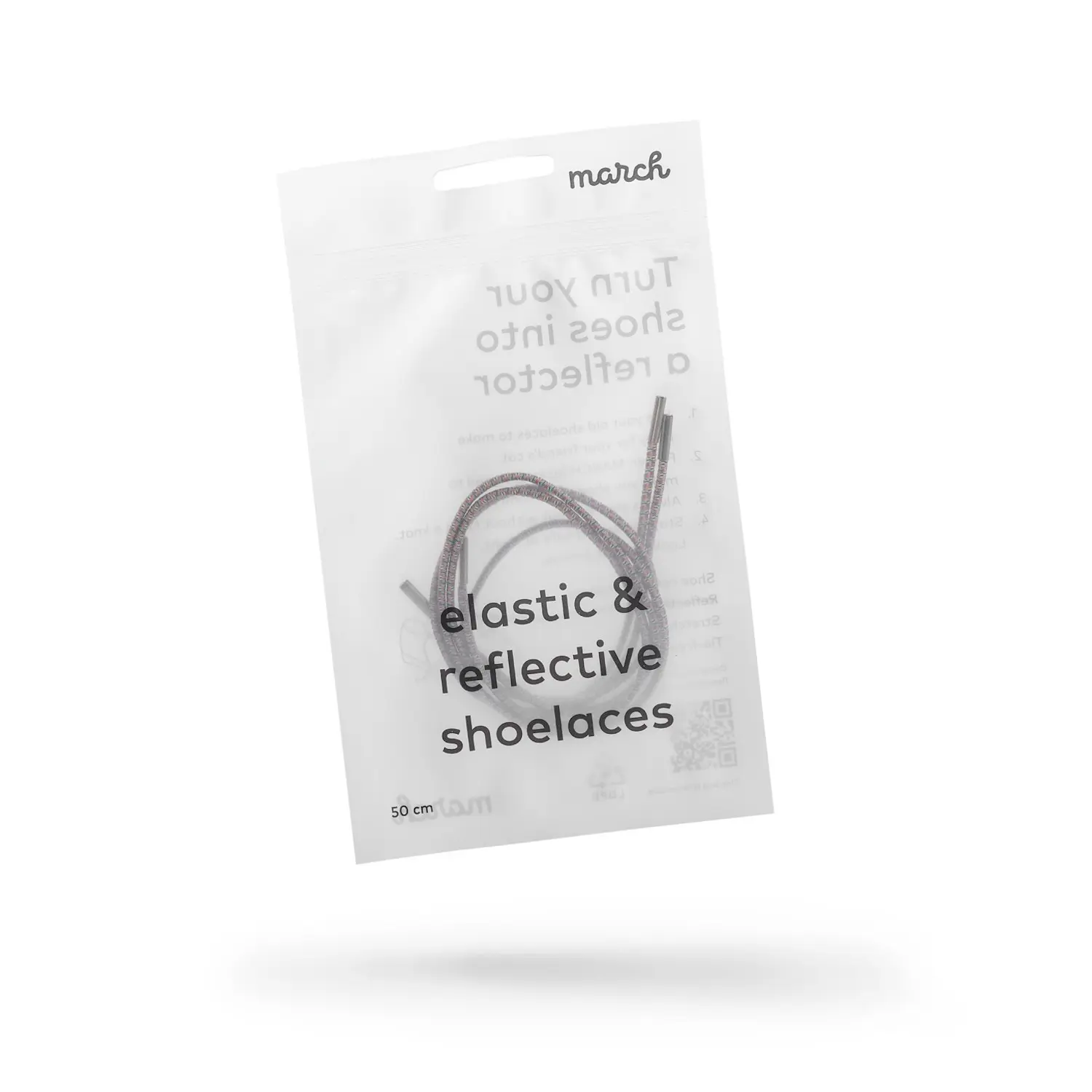 shoelaces reflector stretchable elastic comfort mix 50 cm