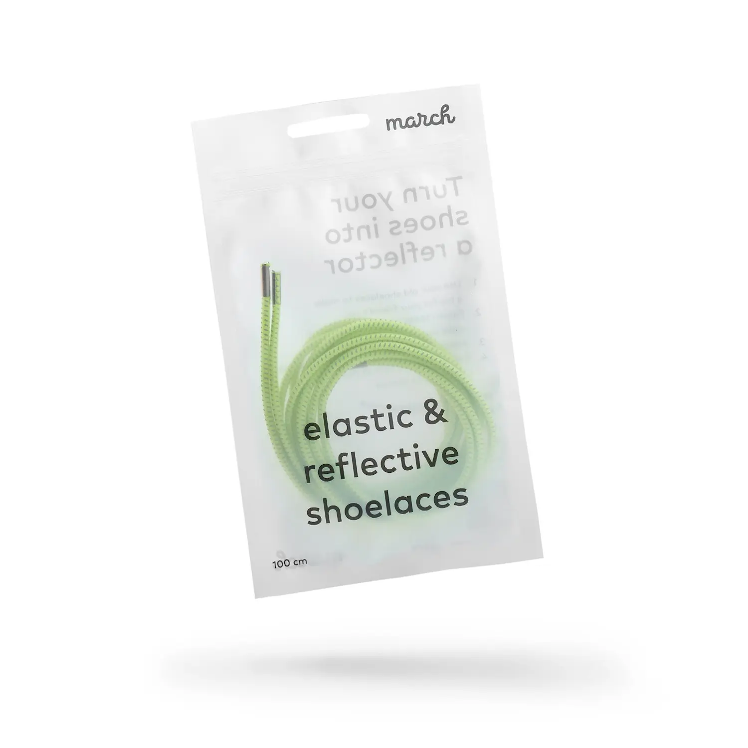 shoelaces reflector stretchable elastic comfort neon yellow 100 cm