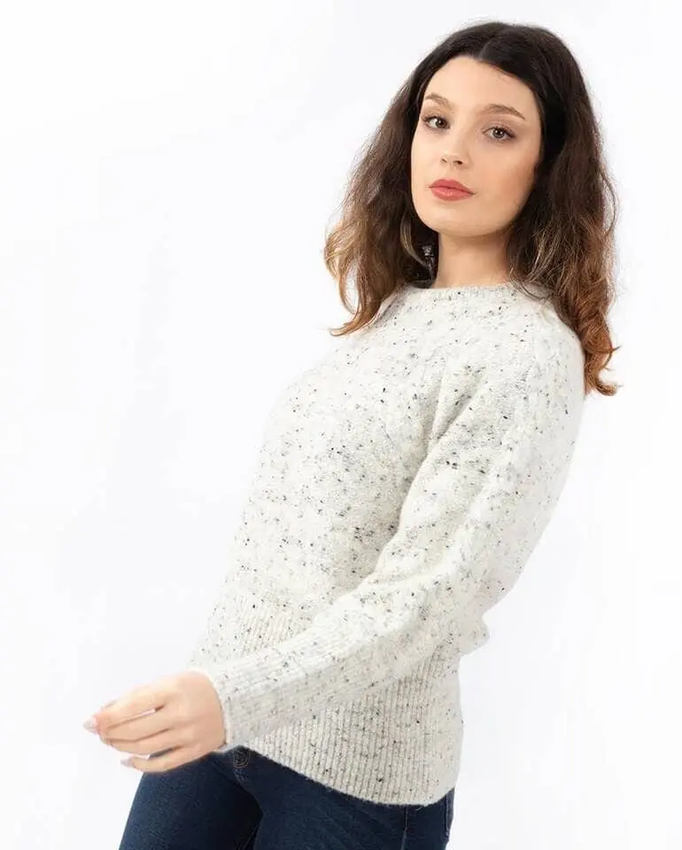 Sweater Basic Camel Mixed with gray and black