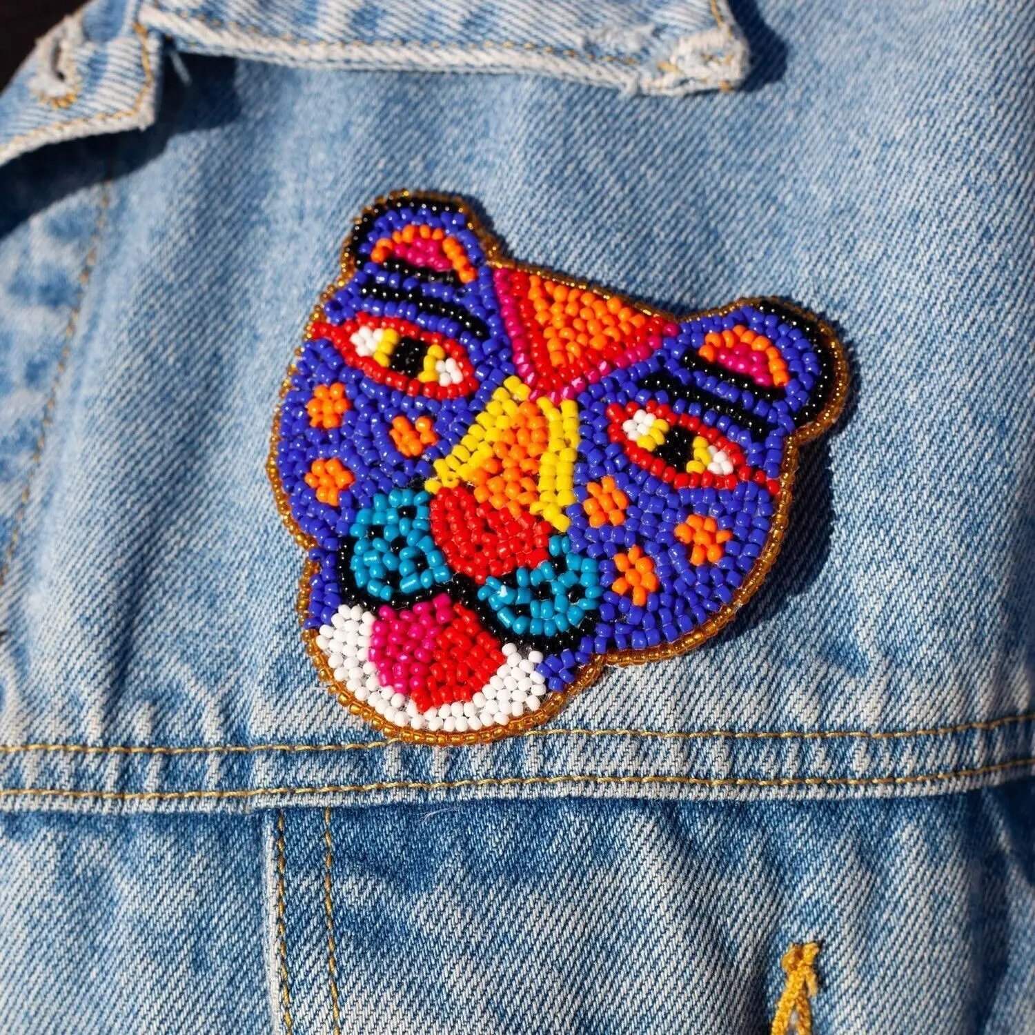 Broche Tigre bleu