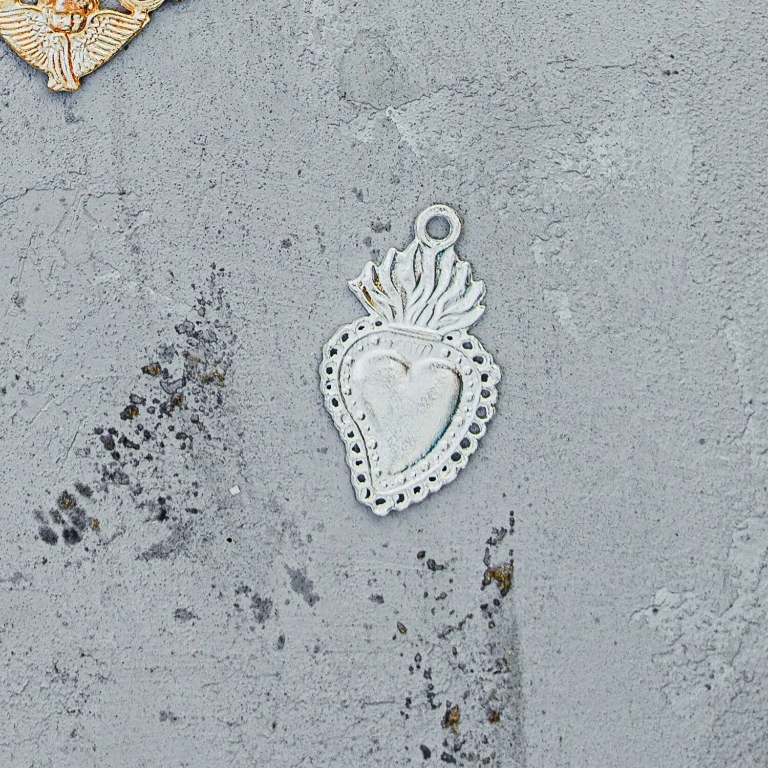 Milagro coeur sacré dentele argent