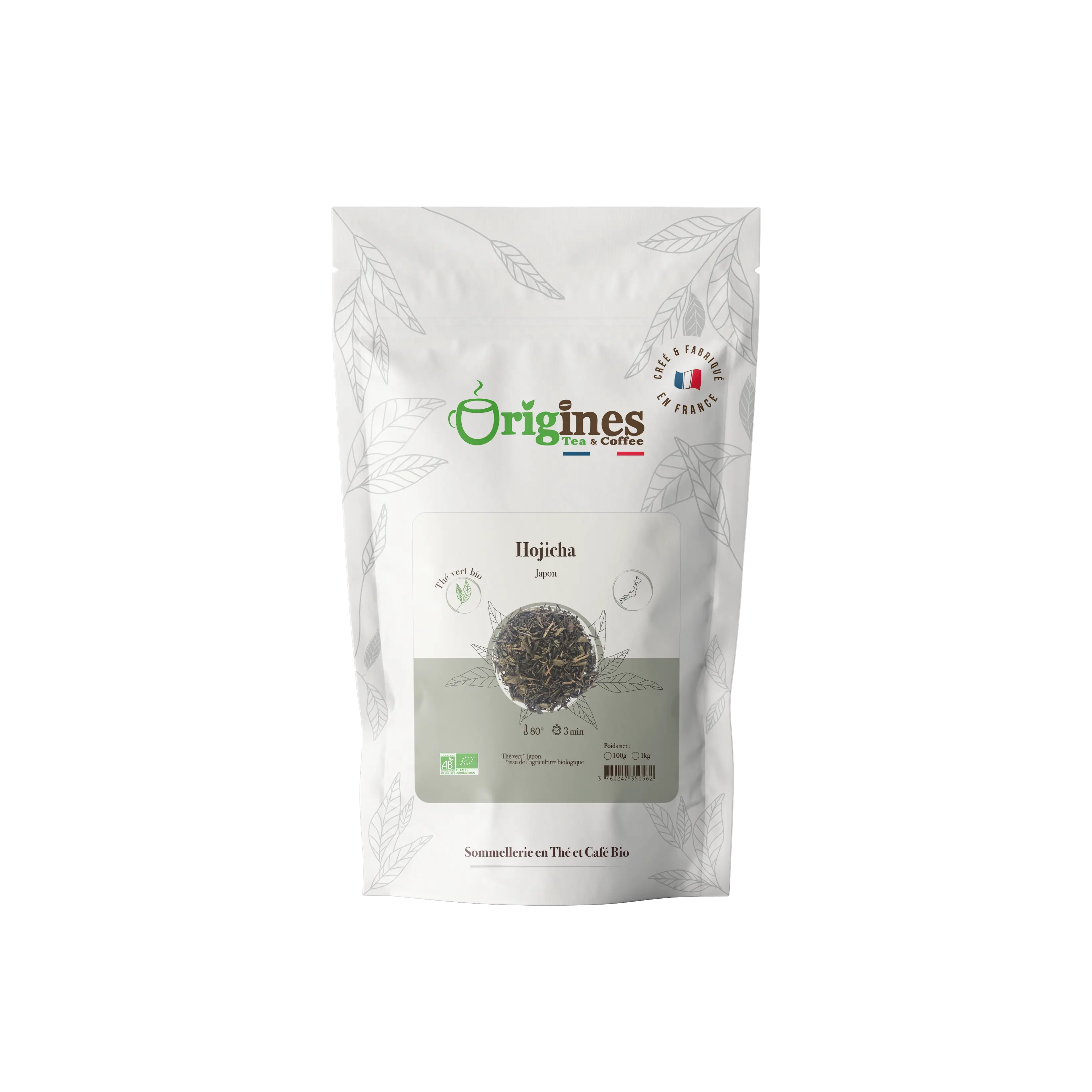 Organic Green Tea Hojicha Japan - Sachet 100 g