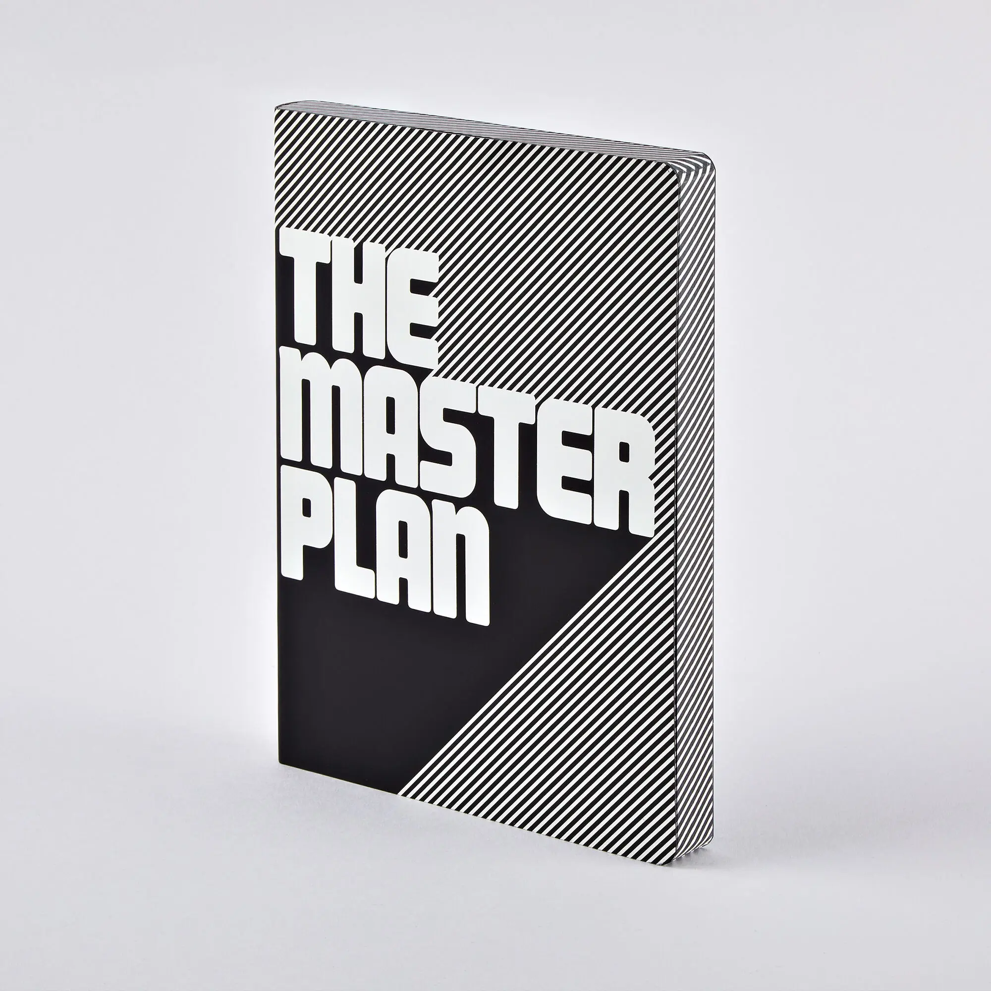 The Master Plan - Graphic L | nuuna notebook A5+ | 3.5 mm dot grid | 120 g premium paper | leather black | sustainably produced in Germany