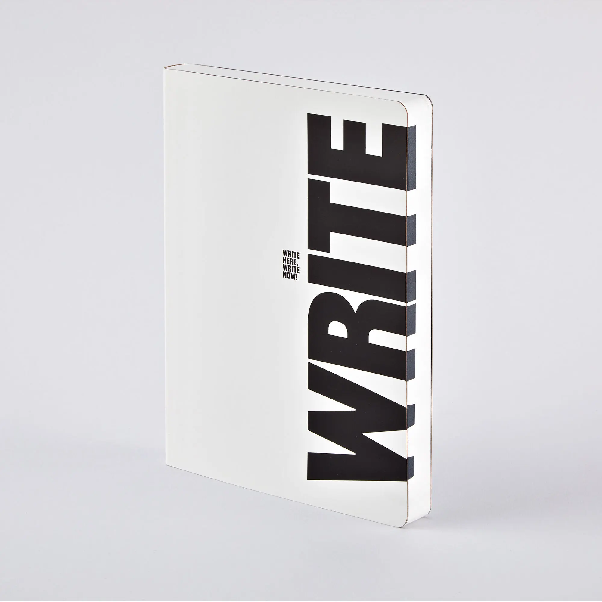 Write - Wrong - Graphic L | nuuna notebook A5+ | 3.5 mm dot grid | 120 g premium paper | leather white | sustainably produced in Germany