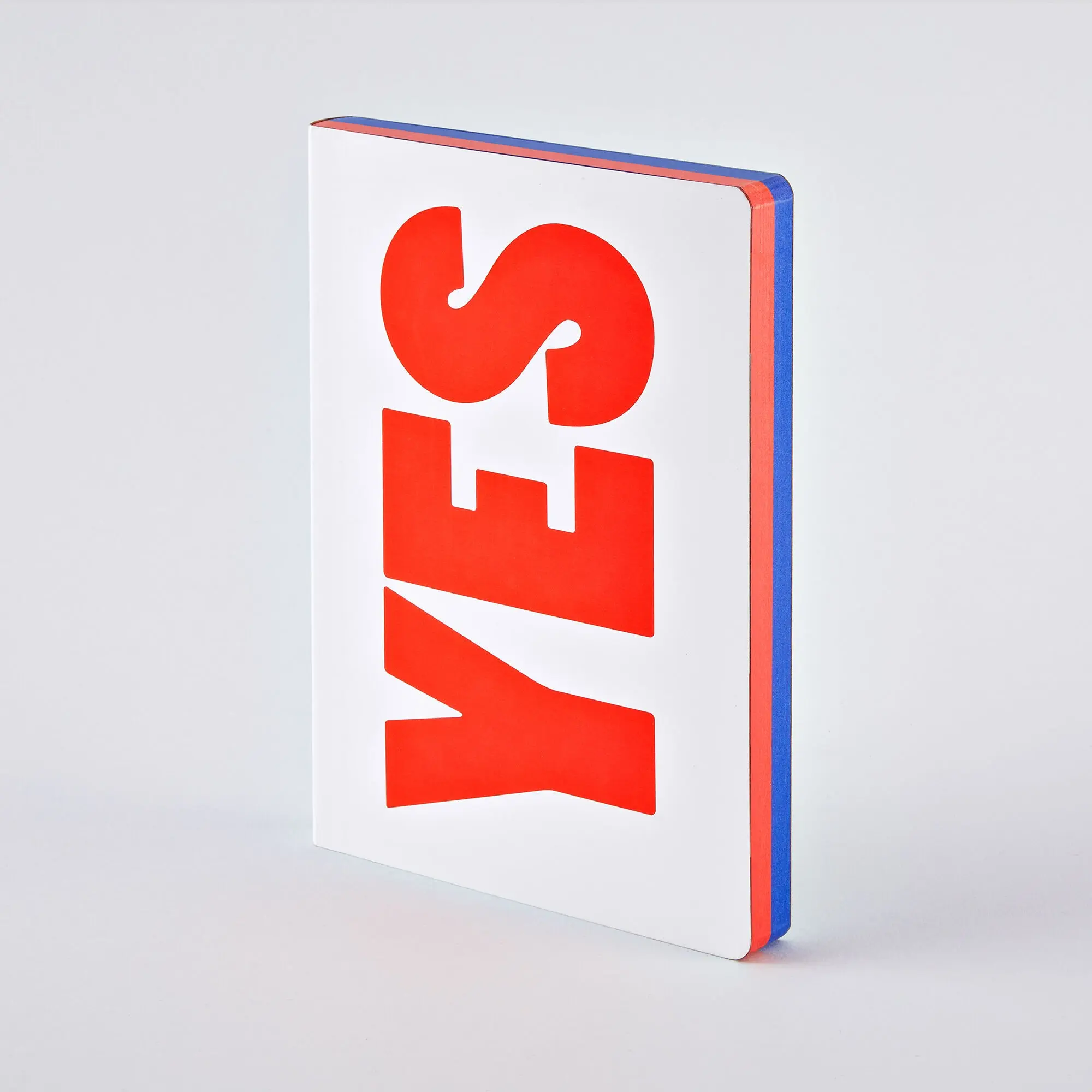 Yes – No - Graphic L | nuuna notebook A5+ | 3.5 mm dot grid | 120 g premium paper | leather white | sustainably produced in Germany