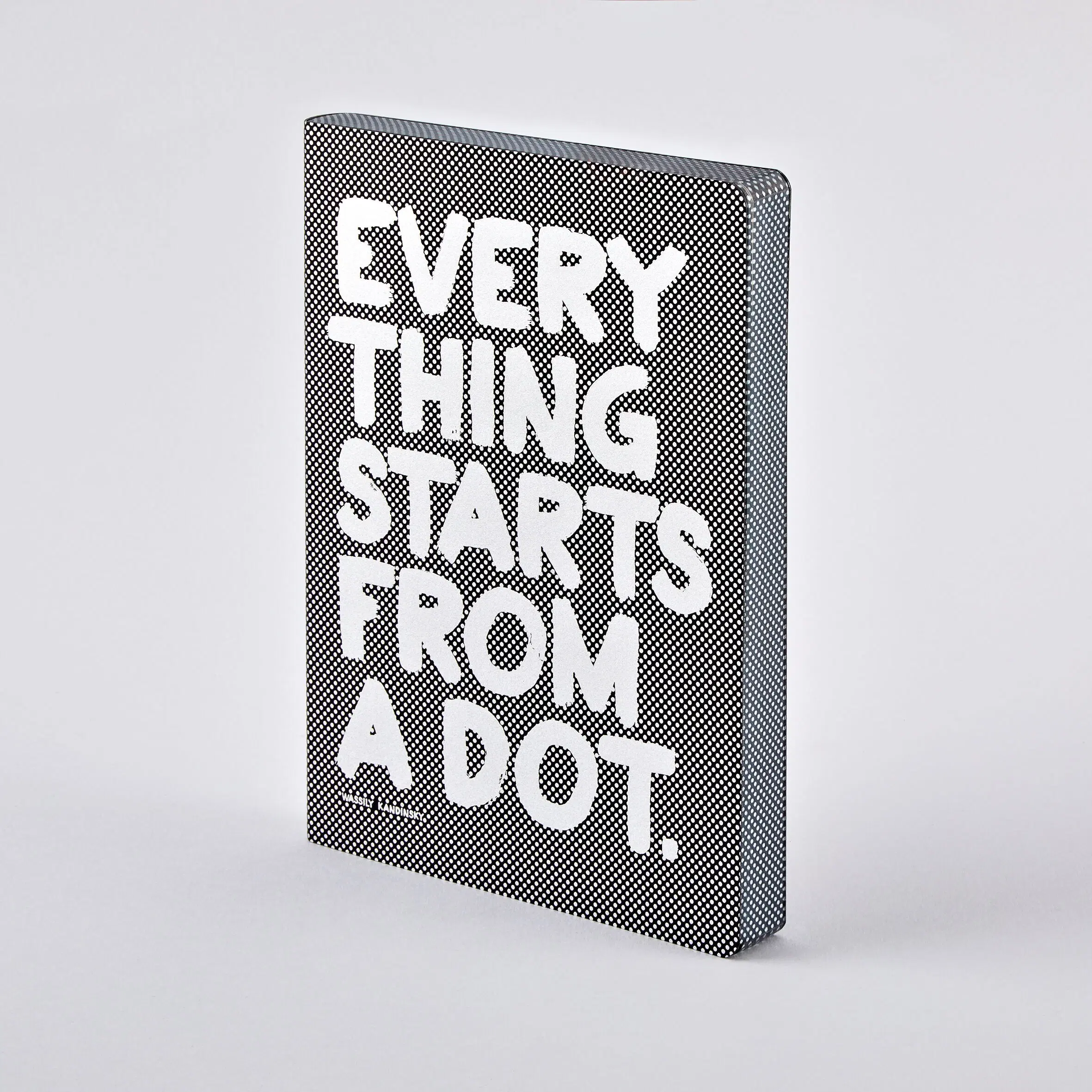Everything Starts From A Dot - Graphic L | nuuna notebook A5+ | 3.5 mm dot grid | 120 g premium paper | leather black | sustainably produced in Germany