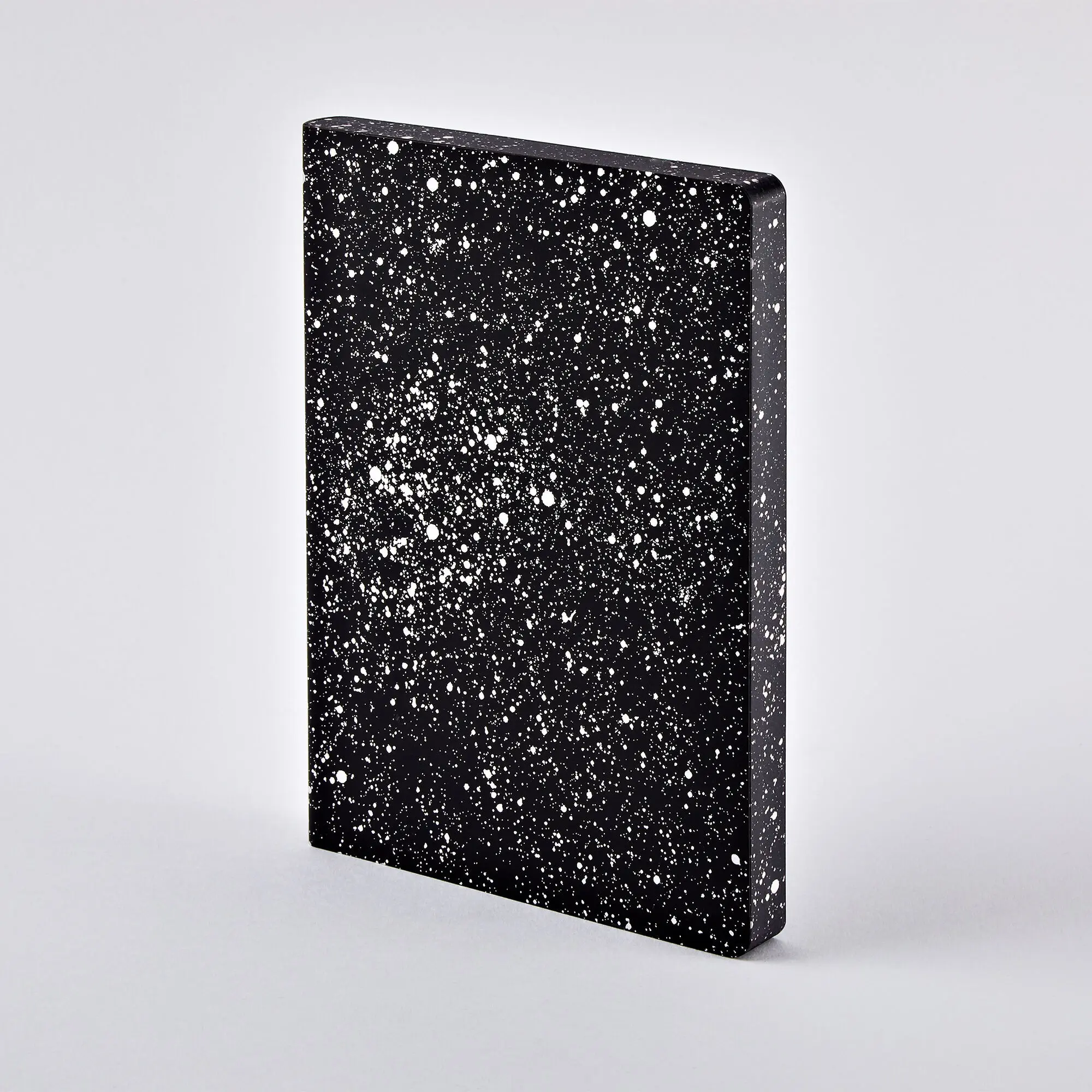 Milky Way - Graphic L | nuuna notebook A5+ | Dotted Journal | 3.5mm dot grid | 256 numbered pages | 120g premium paper | leather black | sustainably produced in Germany
