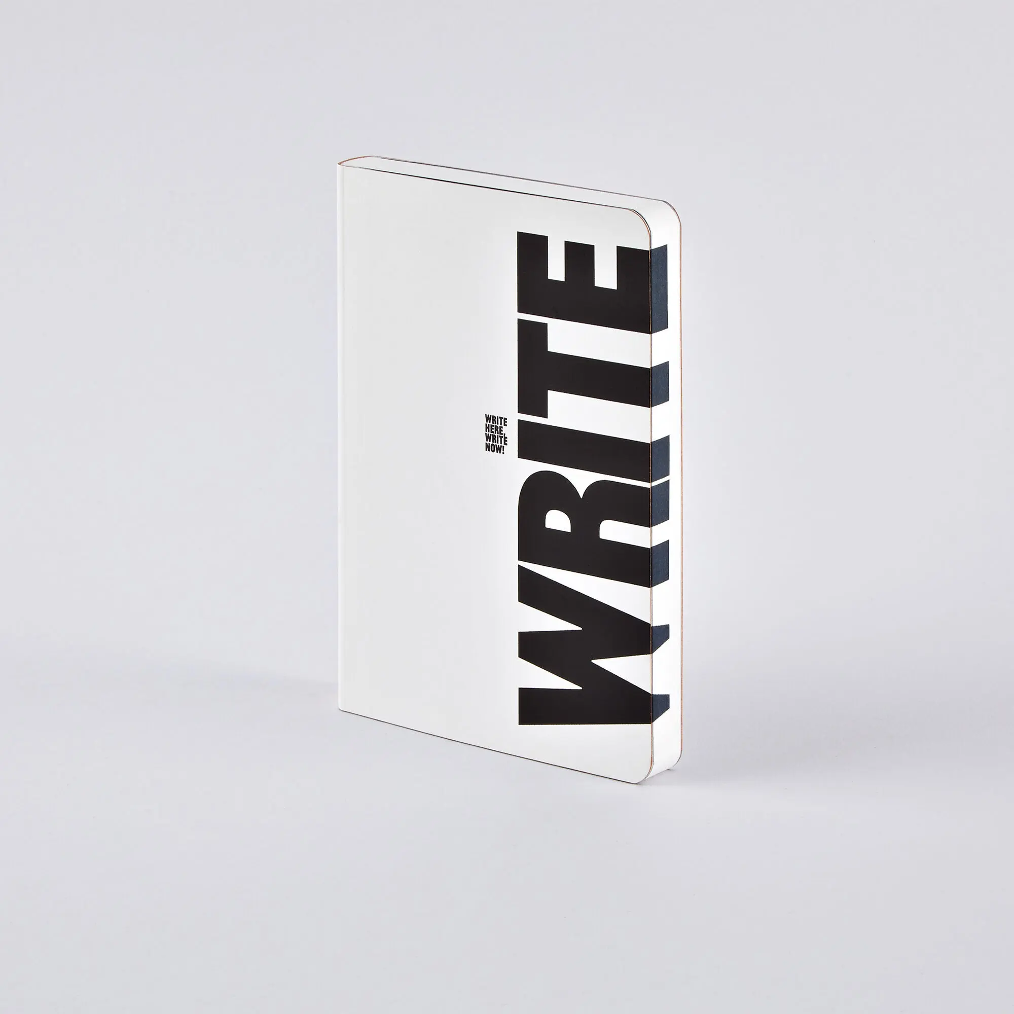 Write – Wrong - Graphic S | nuuna notebook A6 | Dotted Journal | 2.5mm dot grid | 176 numbered pages | 120g premium paper | leather white | sustainably produced in Germany