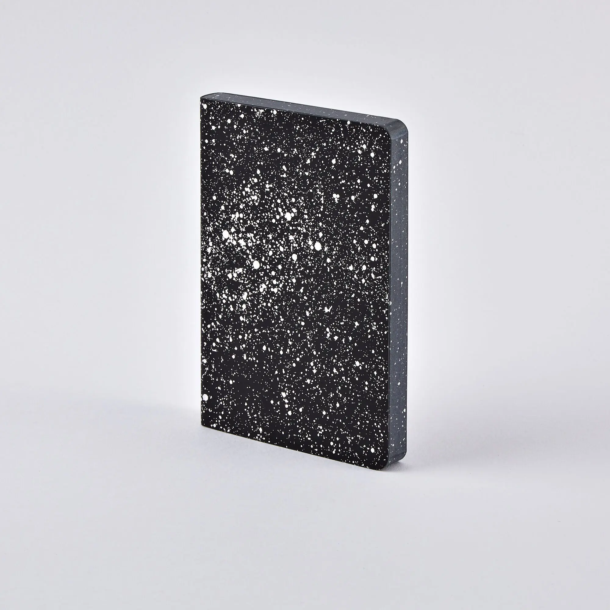 Milky Way - Graphic S | nuuna notebook A6 | Dotted Journal | 2.5mm dot grid | 176 numbered pages | 120g premium paper | leather black | sustainably produced in Germany