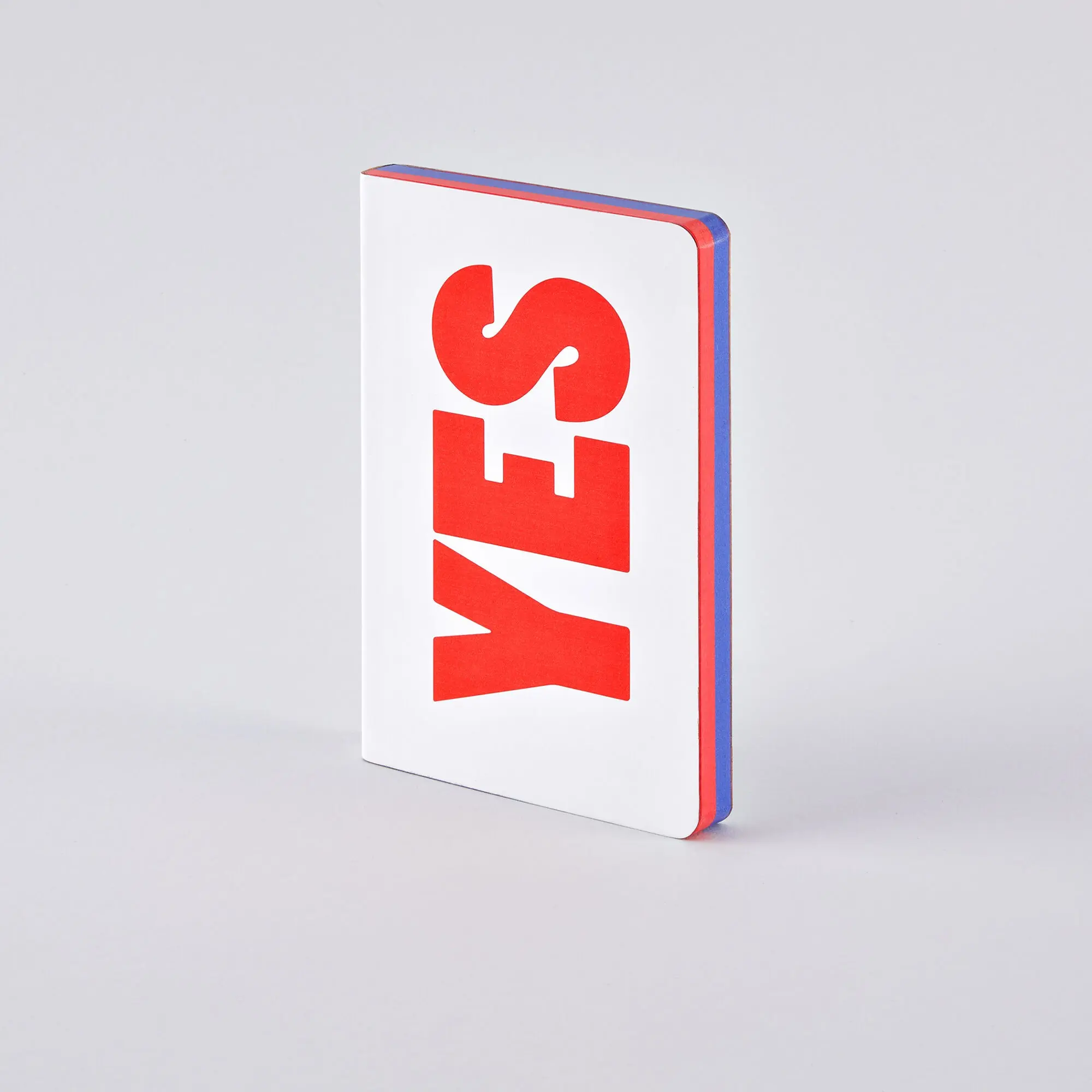 Yes – No - Graphic S | nuuna notebook A6 | Dotted Journal | 2.5mm dot grid | 176 numbered pages | 120g premium paper | leather white | sustainably produced in Germany