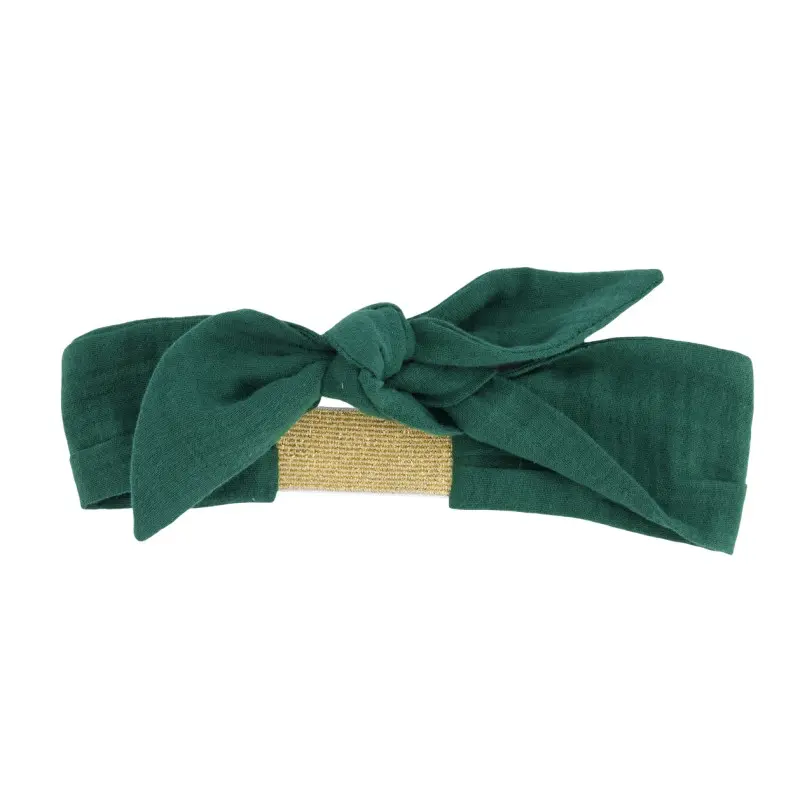 SET OF 3 GREEN GAUZE HEADBANDS