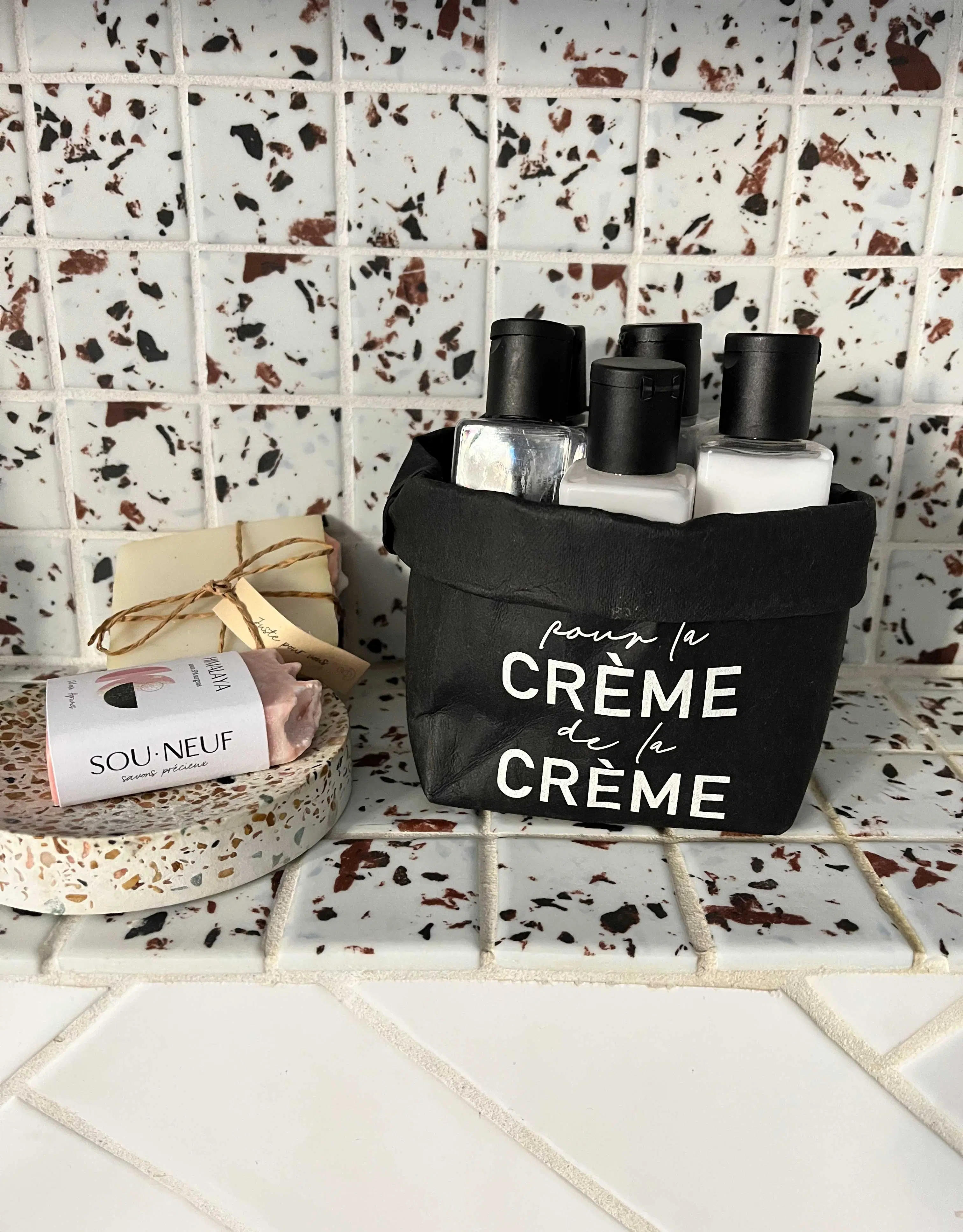 Panière salle de bain Xxs - "Pour la crème de la crème" - 1 pers.