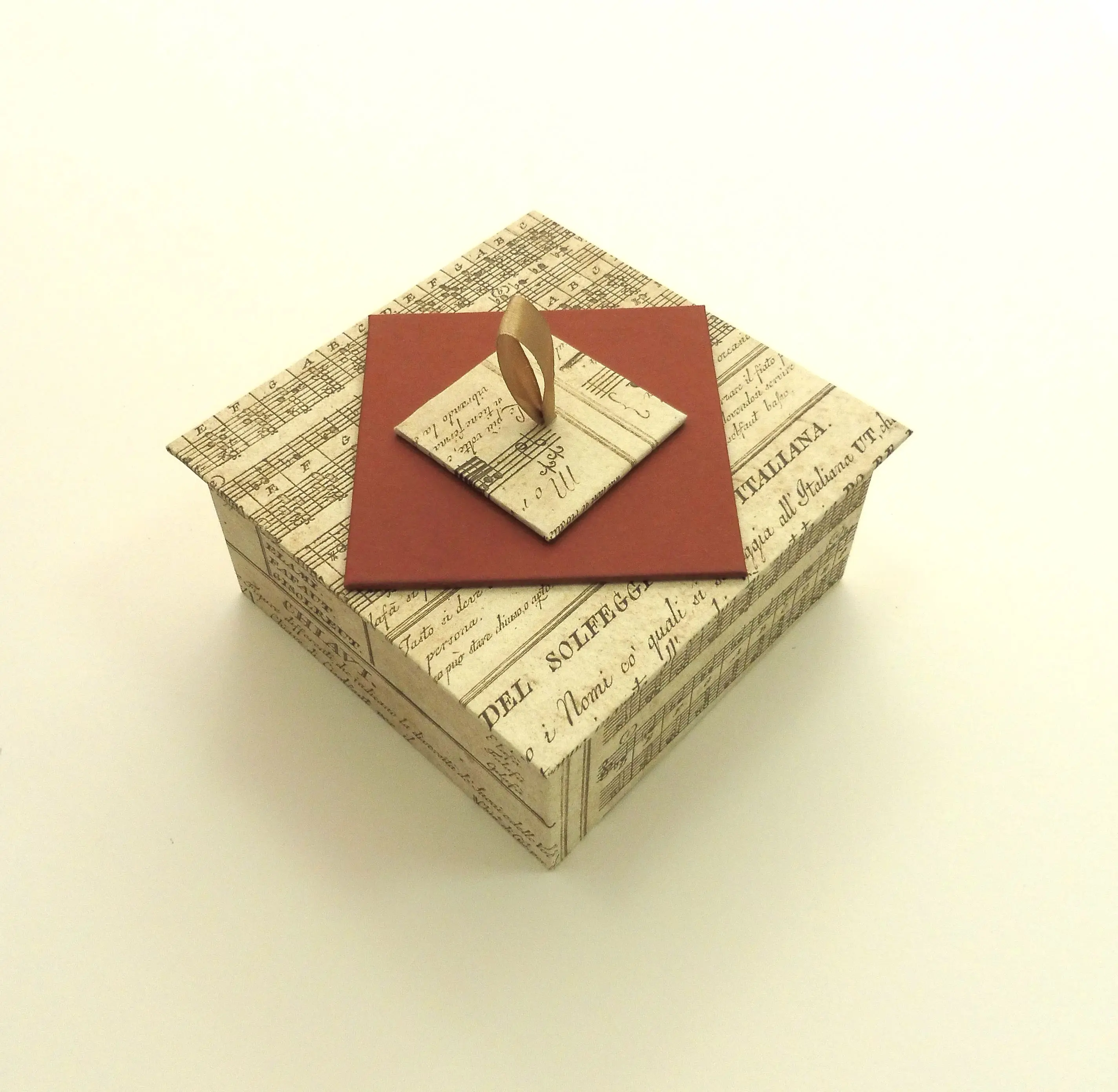 Square desk box, music
