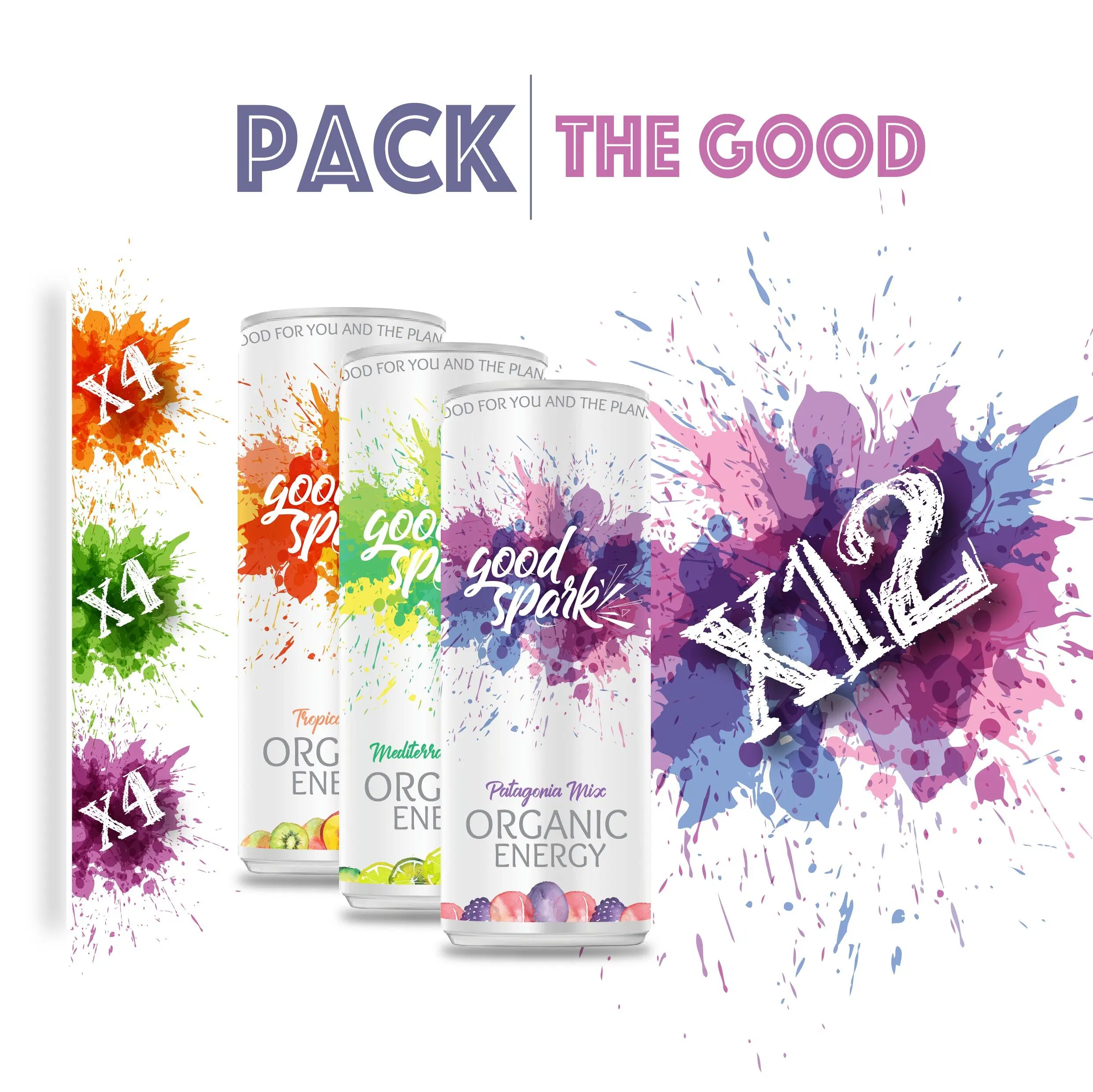 Good Spark Organic Energy Drink Mix - yerba mate, moringa, fruit juices, and spice mix