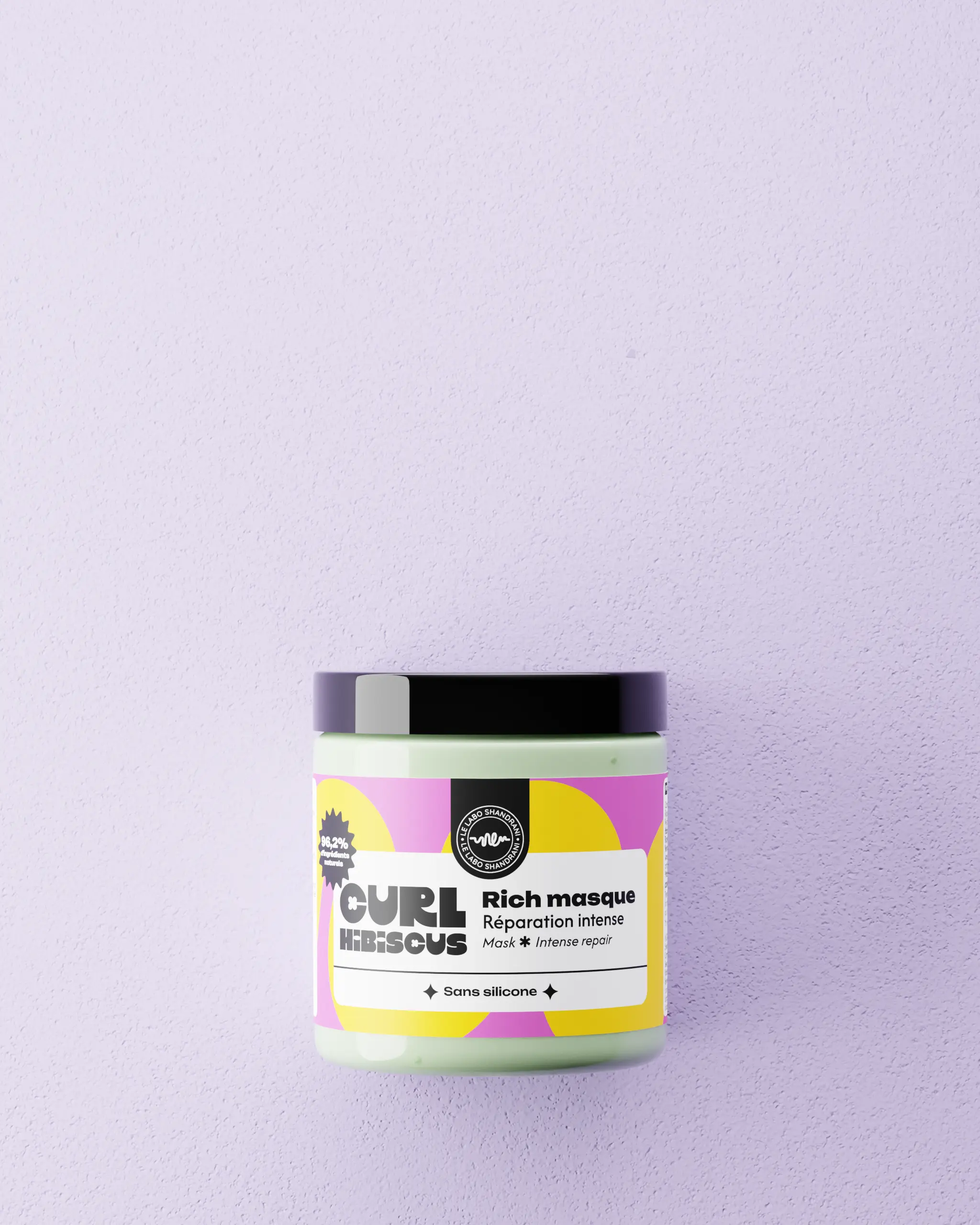 Reparierende und feuchtigkeitsspendende Maske – CURL HIBISCUS – Reichhaltig, 250 ml