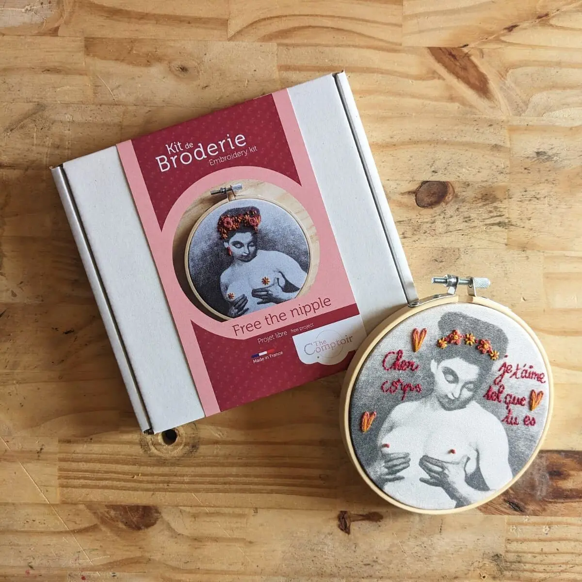 embroidery kit - free the nipple