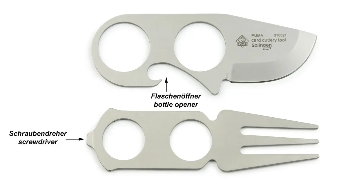 PUMA card cutlery tool
