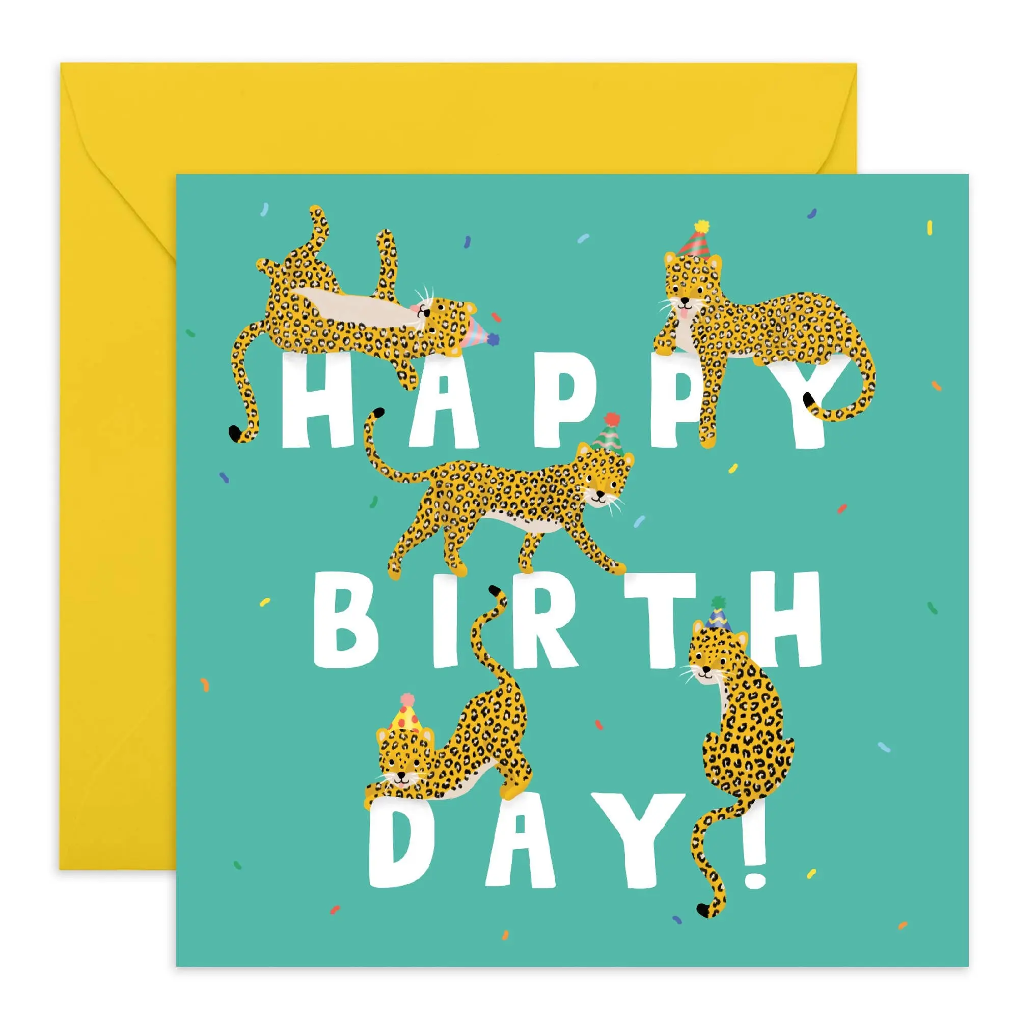 Leopards Happy Birthday Card | Eco-Friendly, Made in UK
