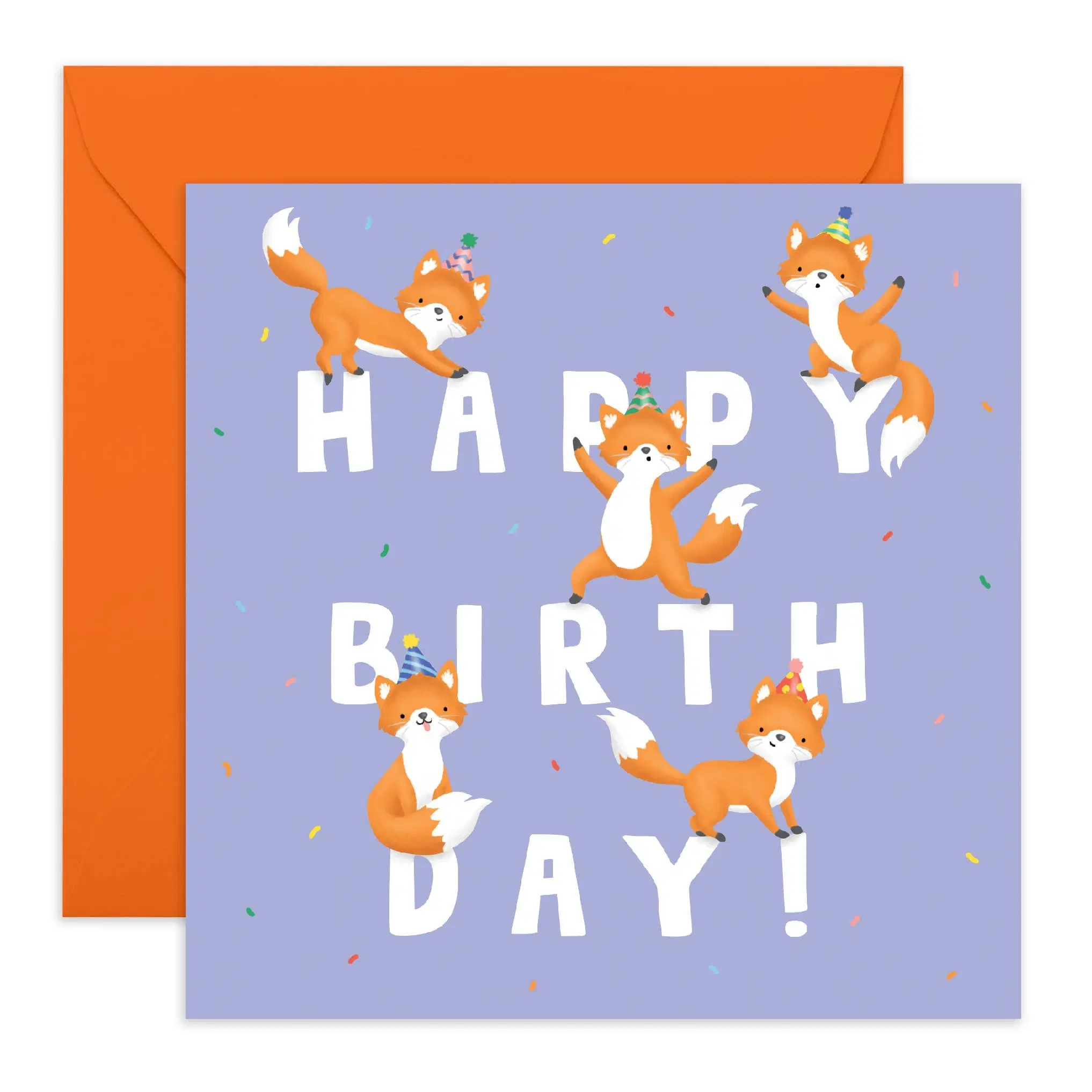 Foxes Happy Birthday Card | Eco-Friendly, Made in UK