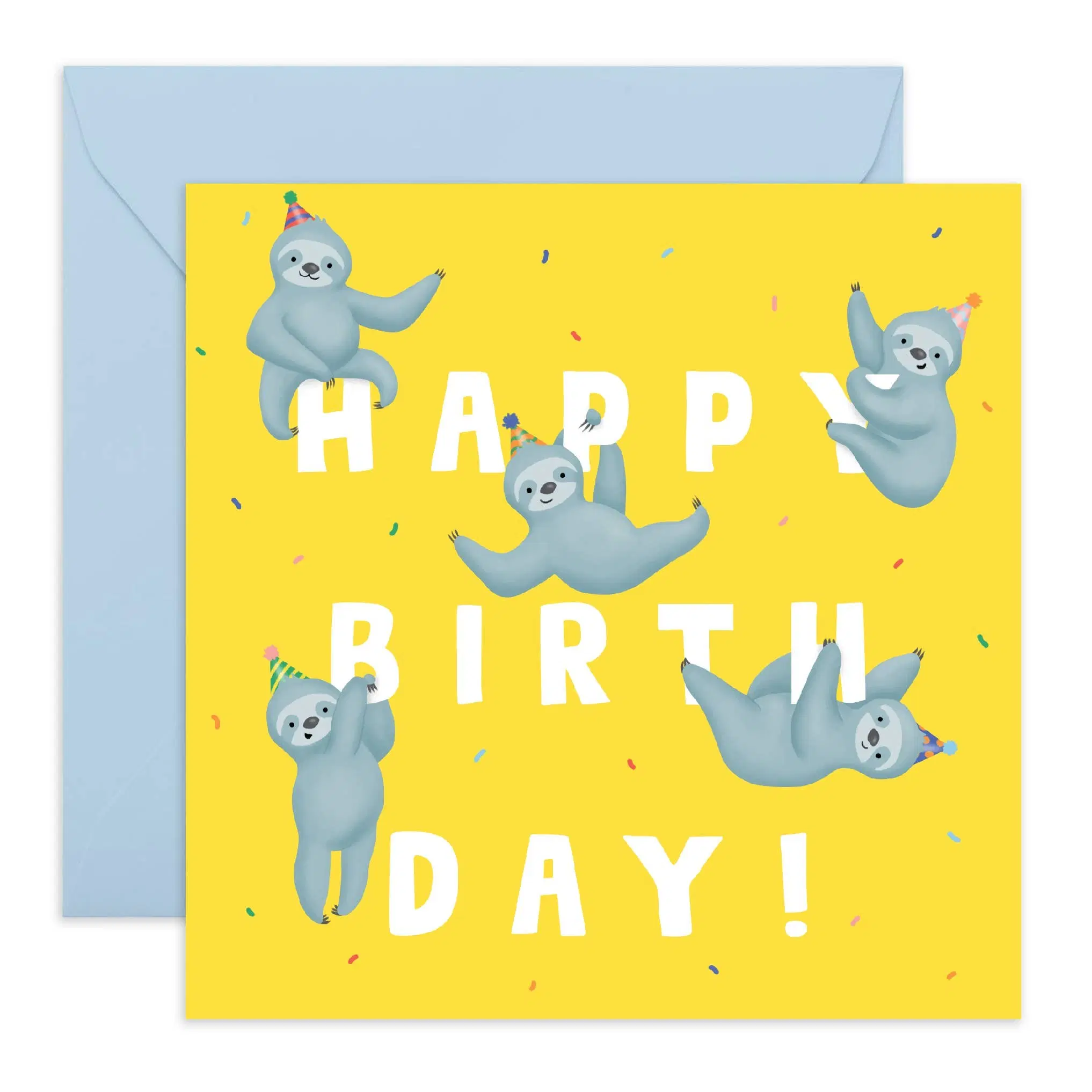 Sloths Happy Birthday Card | Eco-Friendly, Made in UK