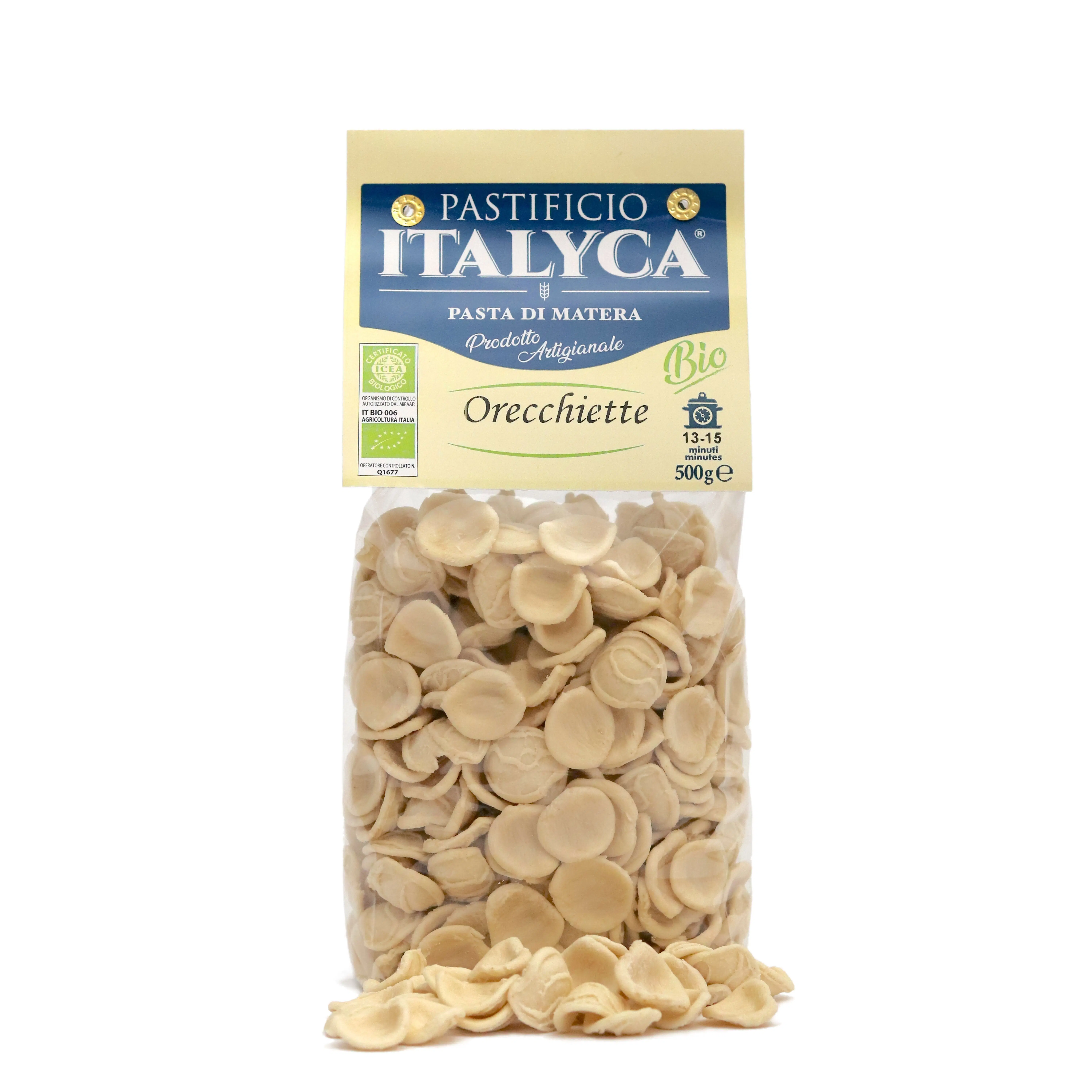 ORECCHIETTE ARTISAN PÂTES BIOLOGIQUES 100% ITALIE.