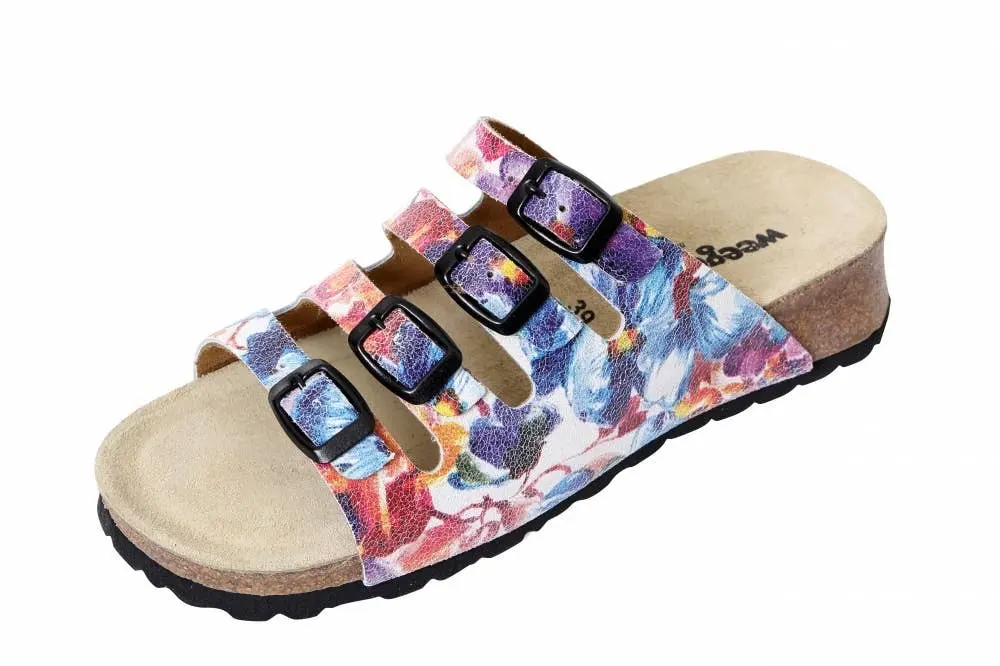 Leather organic mules, comfortable wedge sole (SKU: 11460-91)