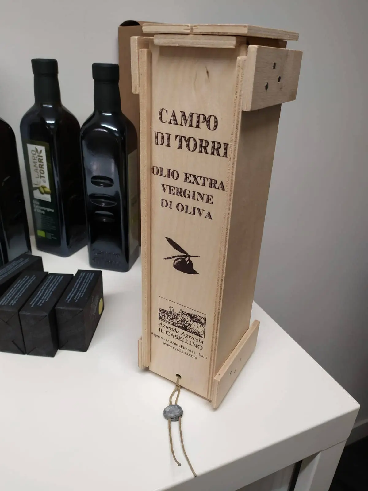 Huile d'olive extra vierge bio en coffret bois