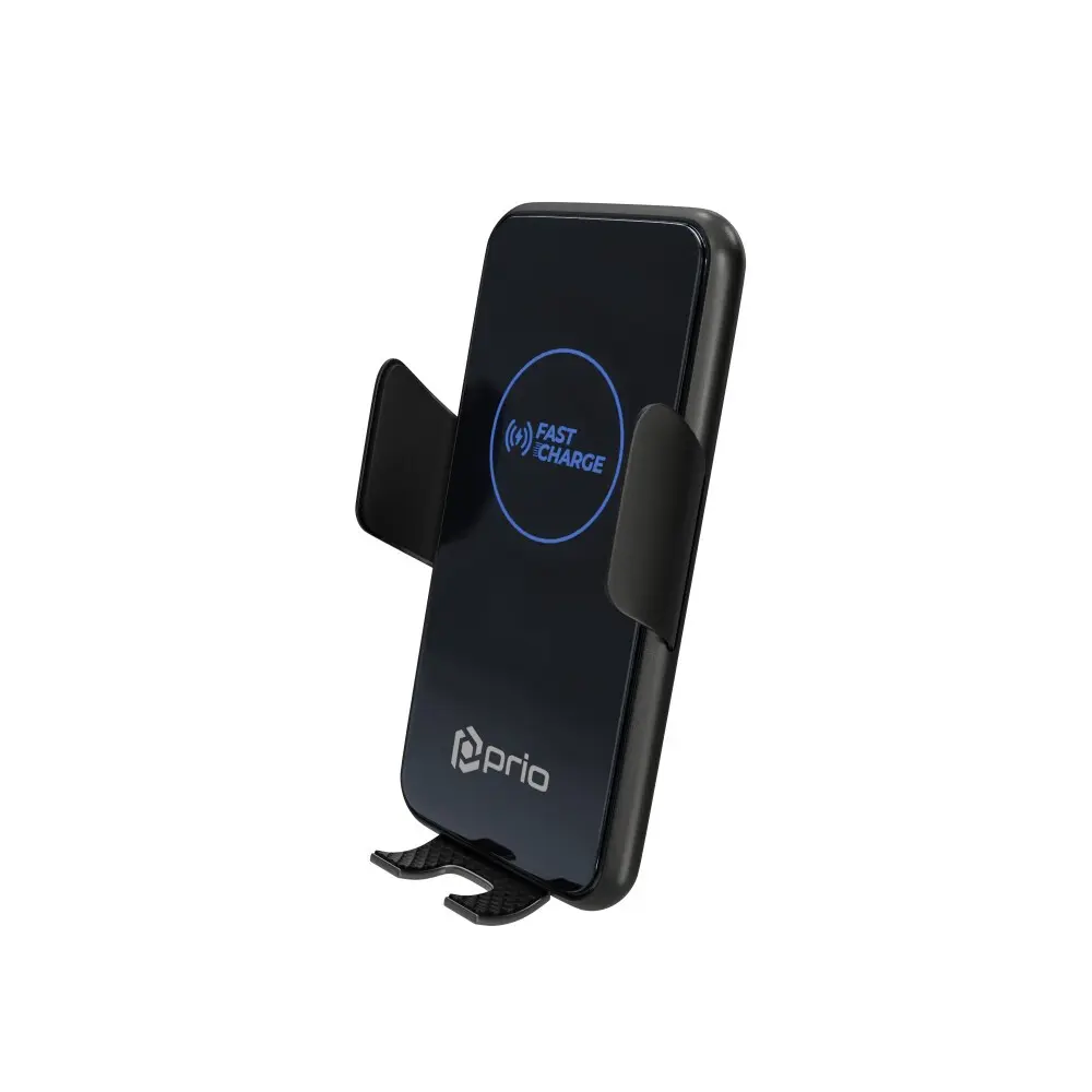 Prio Fast Charge Kabelloses Autoladegerät 15W (USB C) schwarz