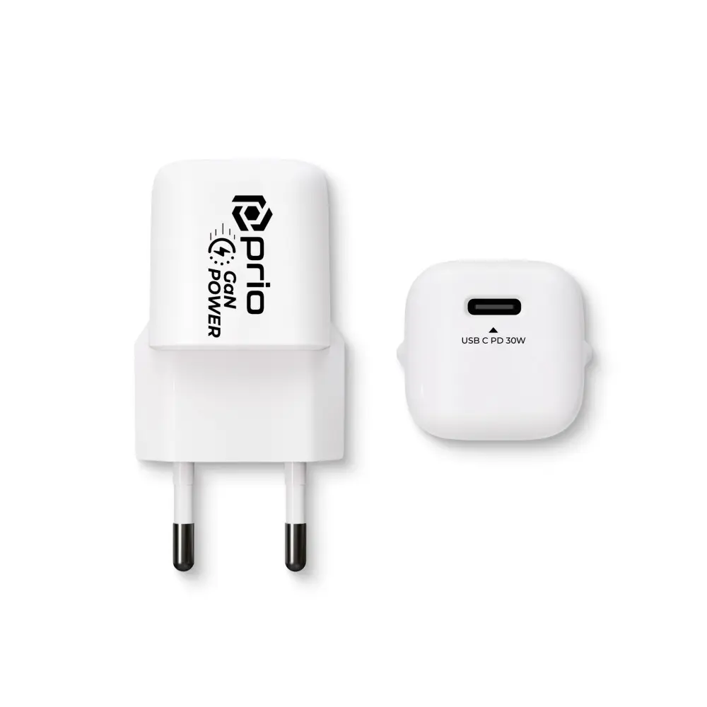 prio Wandladegerät GaN Power 30W PD (USB C) weiß