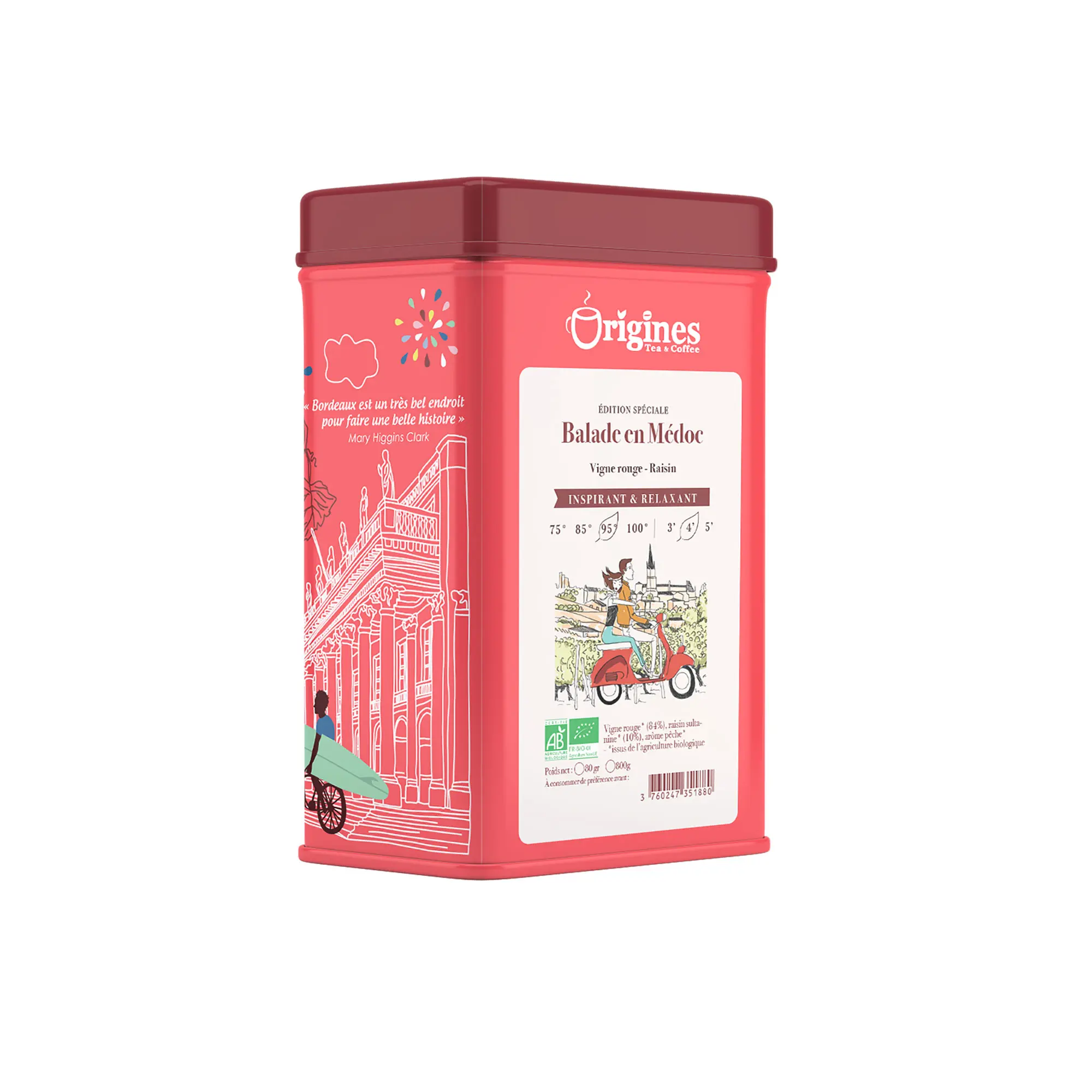 Infusion Bio Balade en Médoc - Collection Bordeaux - Boîte Métal 80 g