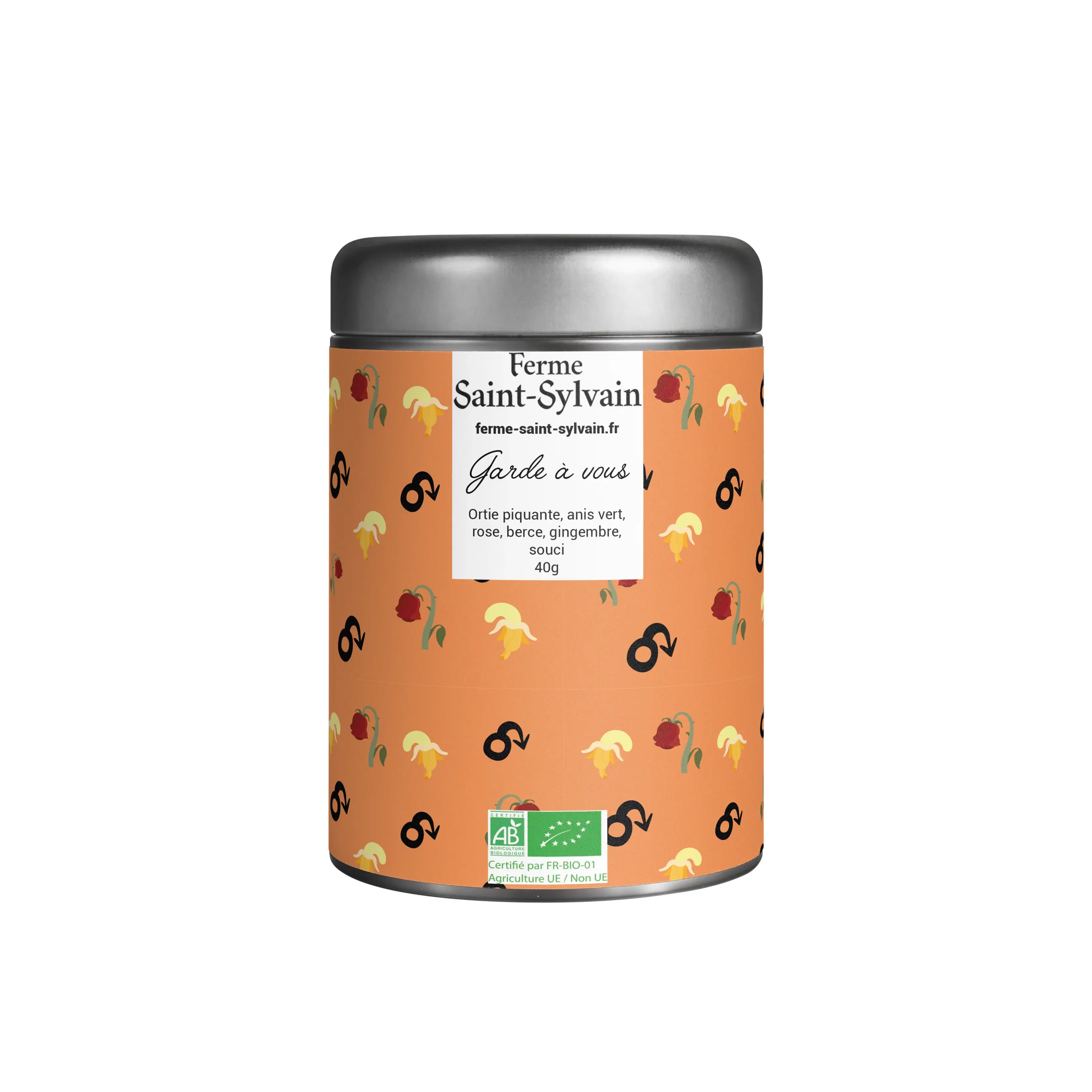 Garde à vous 40g – BIO-Kräutertee aus Brennnessel, Anis, Bärenklau, Ingwer und Rose